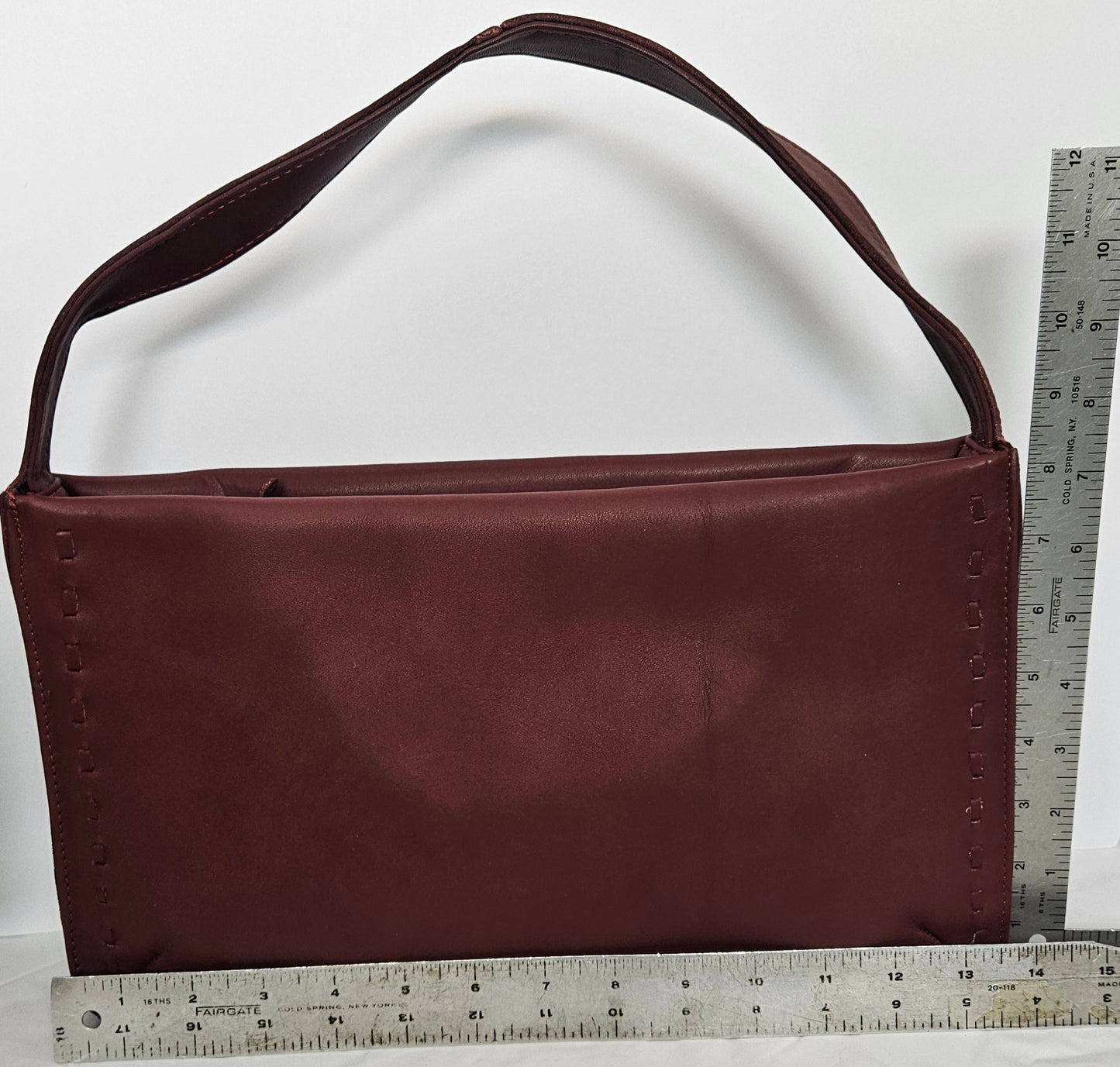 Red Cowhide Genuine Leather Handbag #TRH5