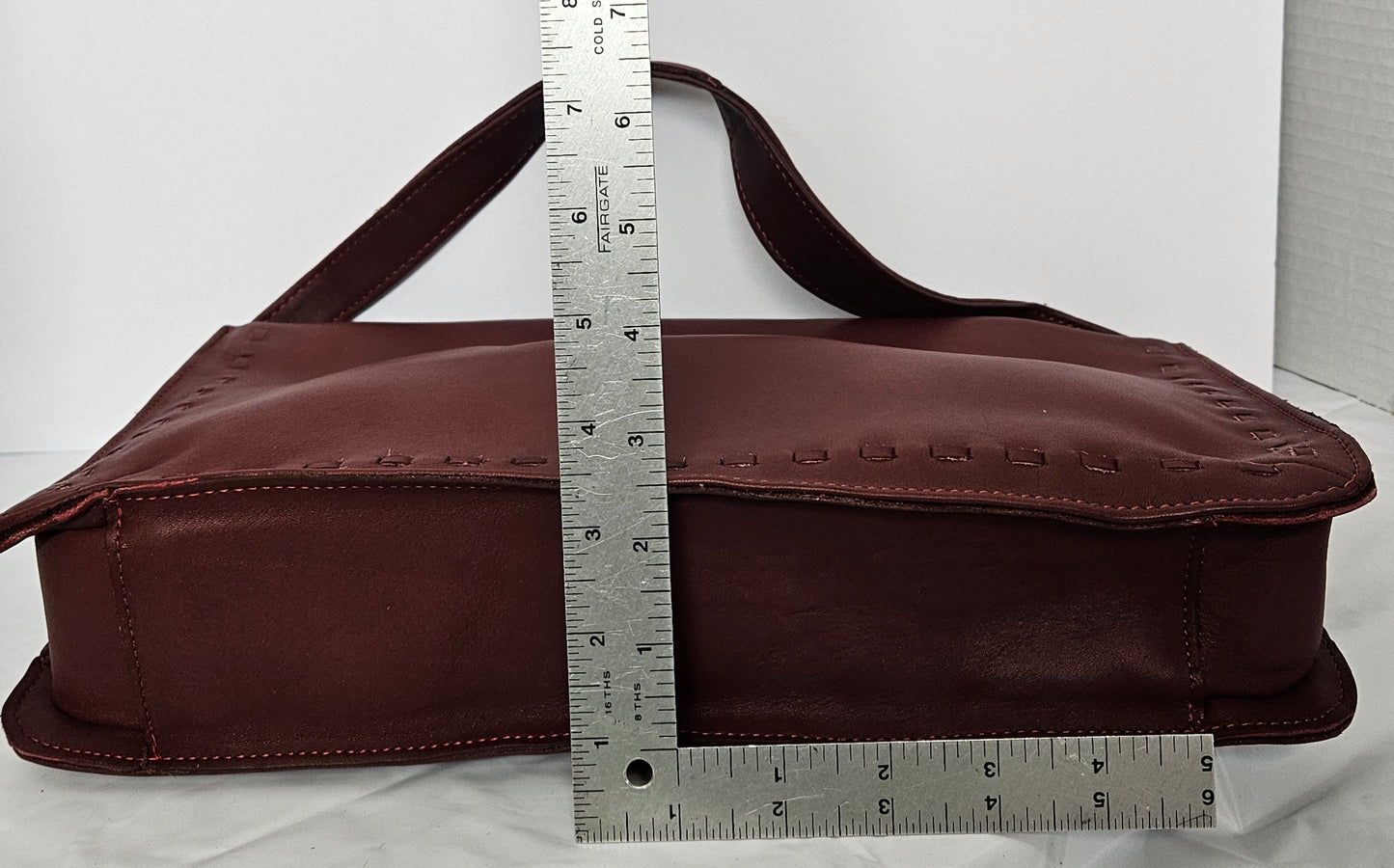 Red Cowhide Genuine Leather Handbag #TRH5