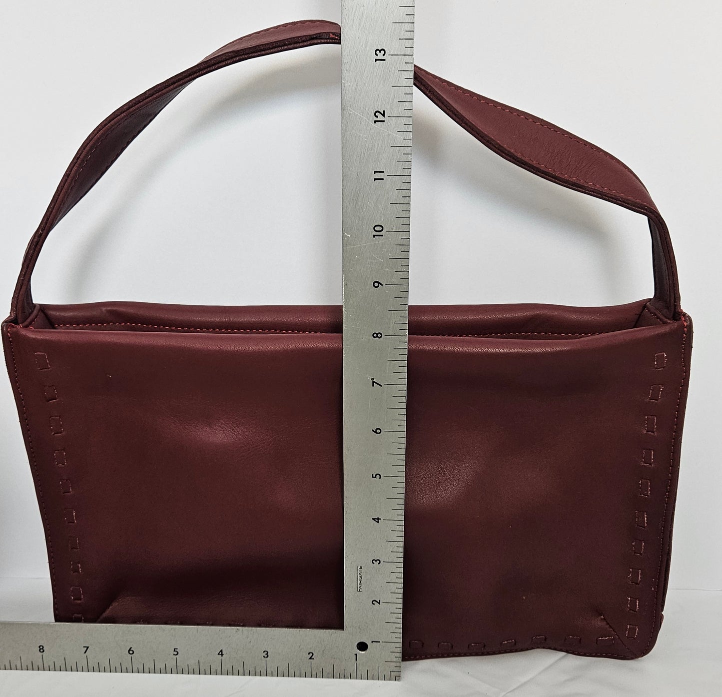 Red Cowhide Genuine Leather Handbag #TRH5