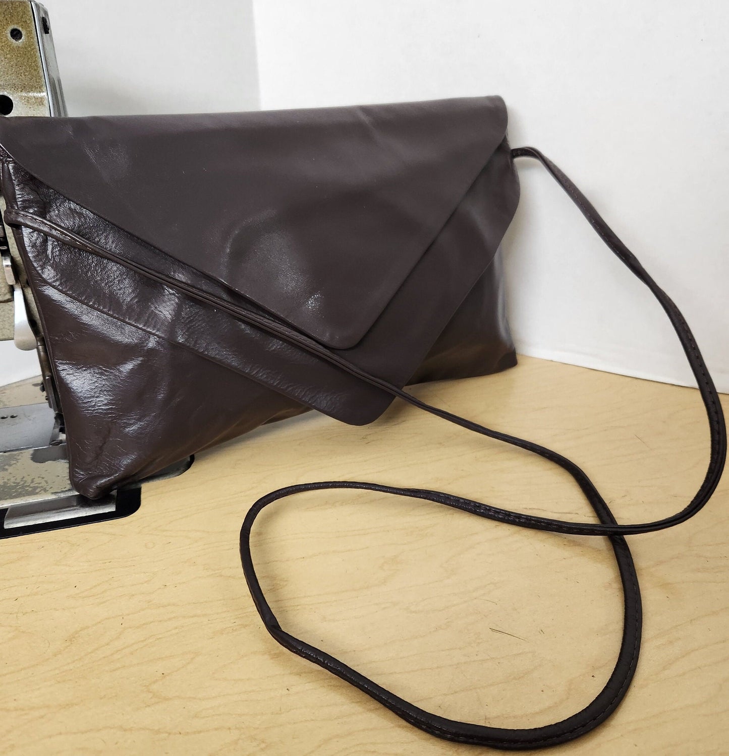 Tejrasila-Beautiful Brown Envelope, Cluch,and Crossbody women's Handbag! TR206-Brown!Made In USA!