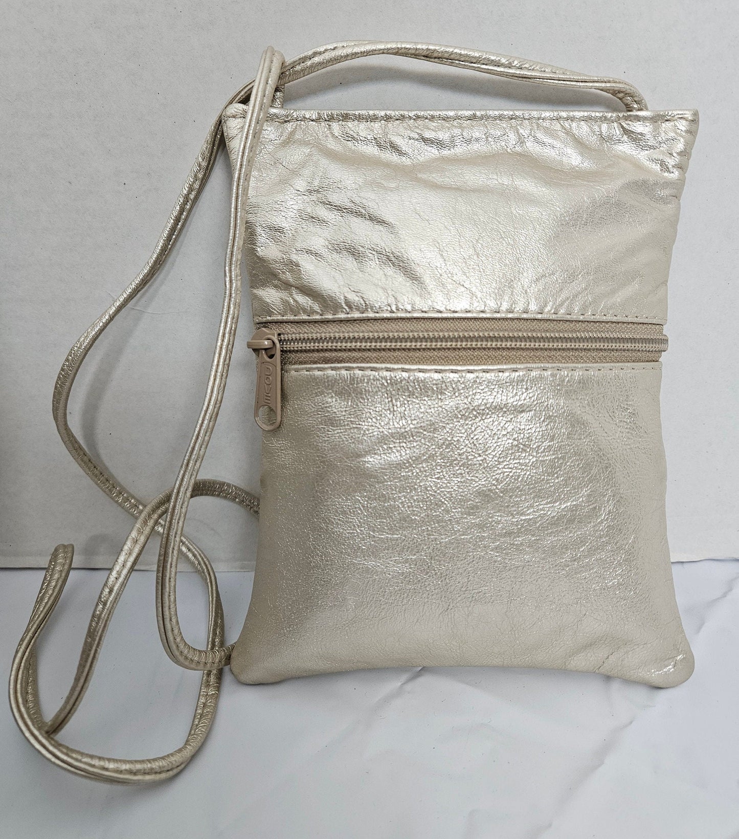 Shining Beige Leather Travel bag!TR004P,Crossbody bag-Handbag for women,Purses for girls, Soft Genuine Leather bag,gift for her,Made in USA