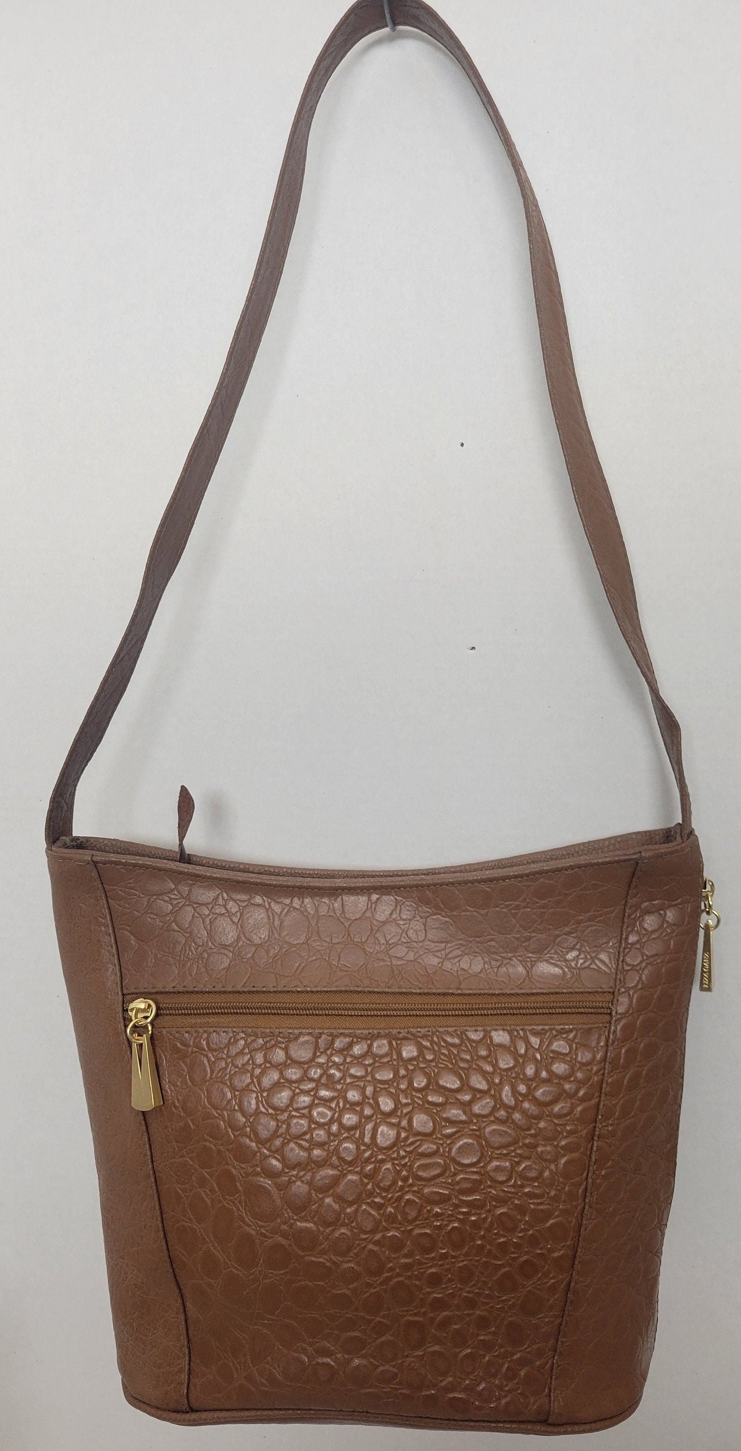 Tejrasila-Beautiful Camel print leather handbag!Good to carry everyday. 3 outside pockets.Made in USA! TR8006camel-p1
