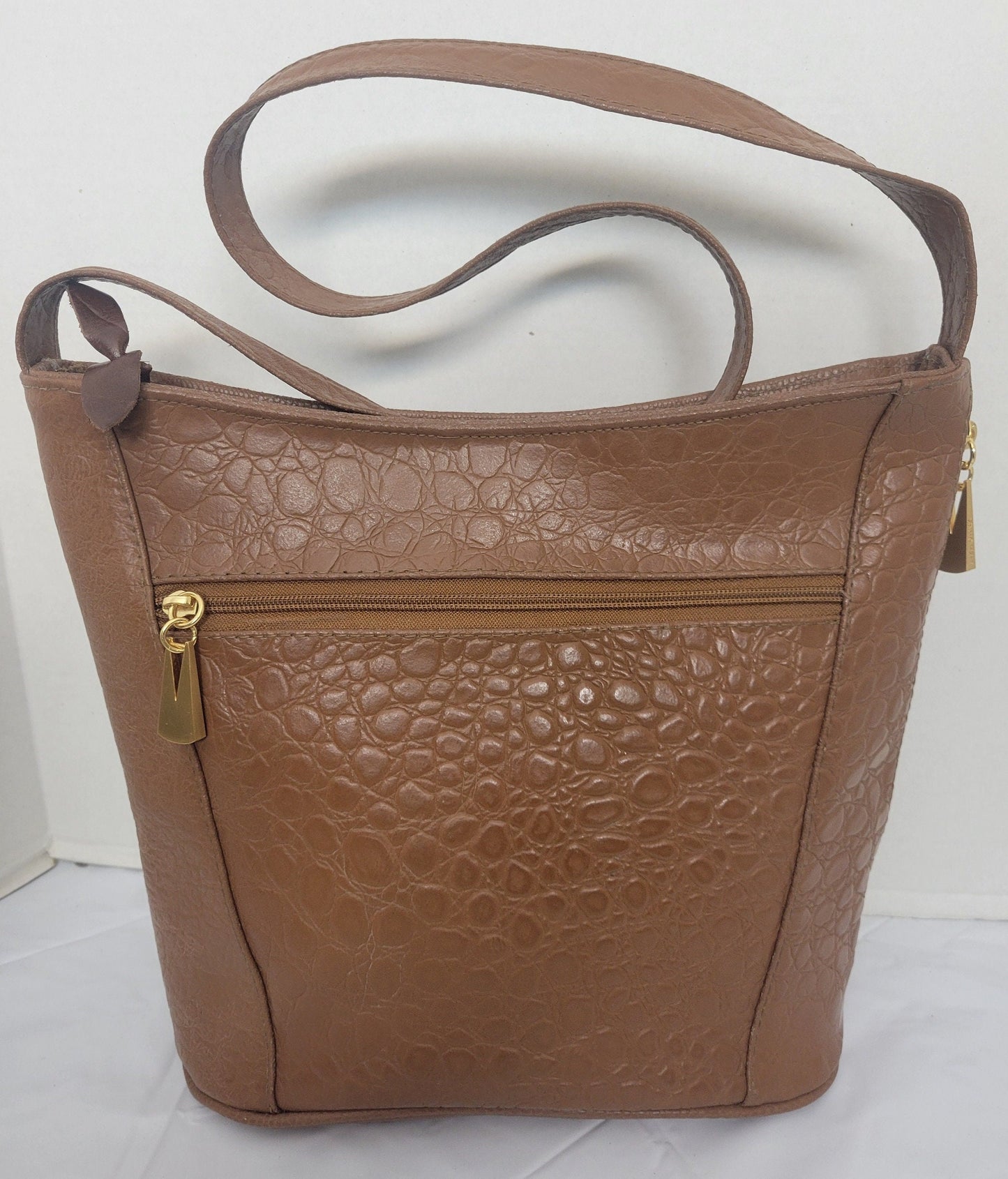 Tejrasila-Beautiful Camel print leather handbag!Good to carry everyday. 3 outside pockets.Made in USA! TR8006camel-p1