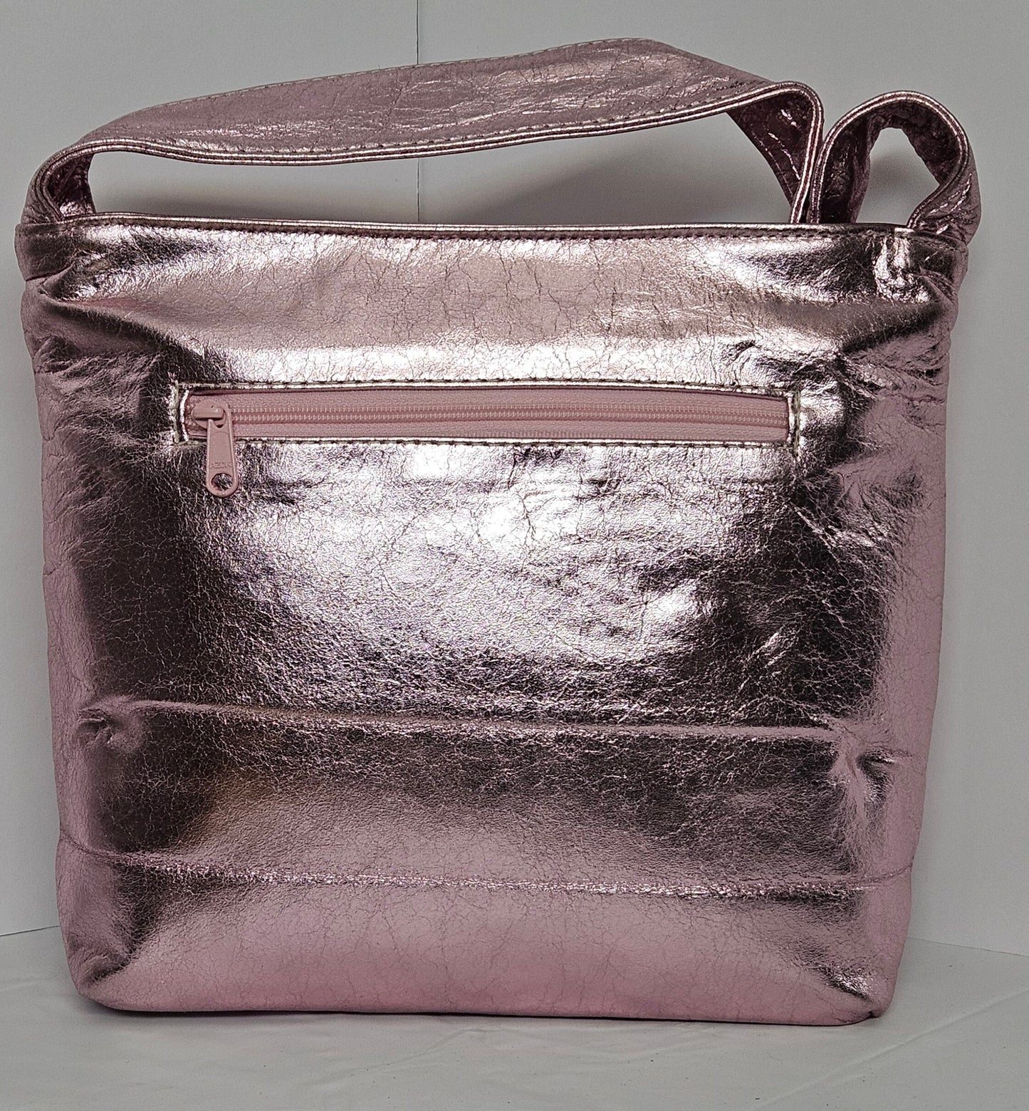 Tejrasila- Shining pink leather handbag!#TR843-2. Made in USA!
