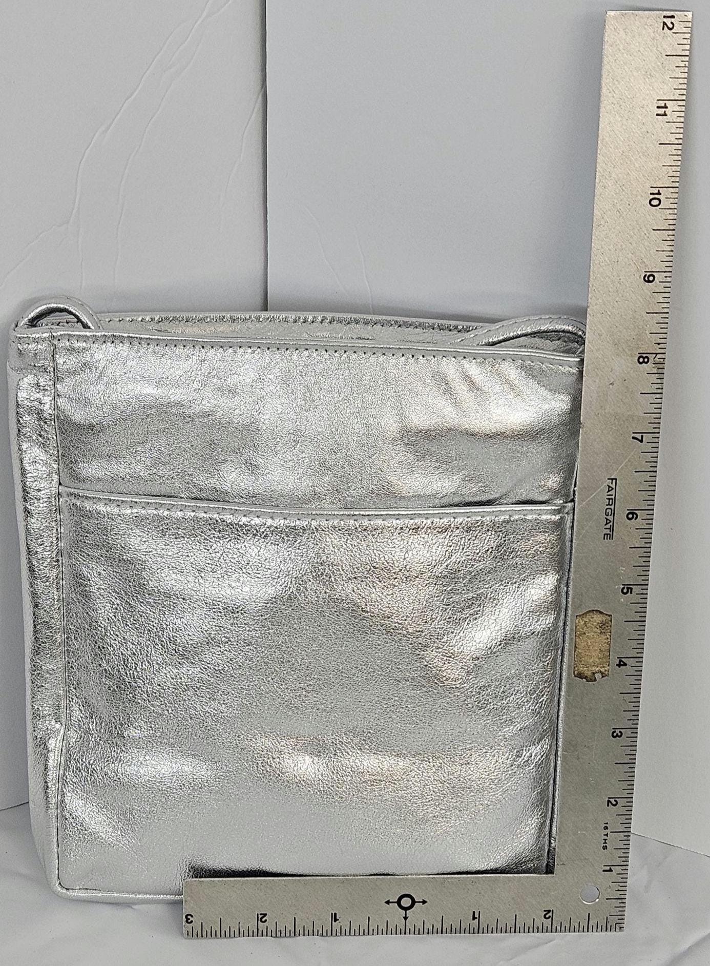 Shining Silver Luxury Genuine leather purse for Women,girls,and all. #304SS.Design for you.Made in USA.