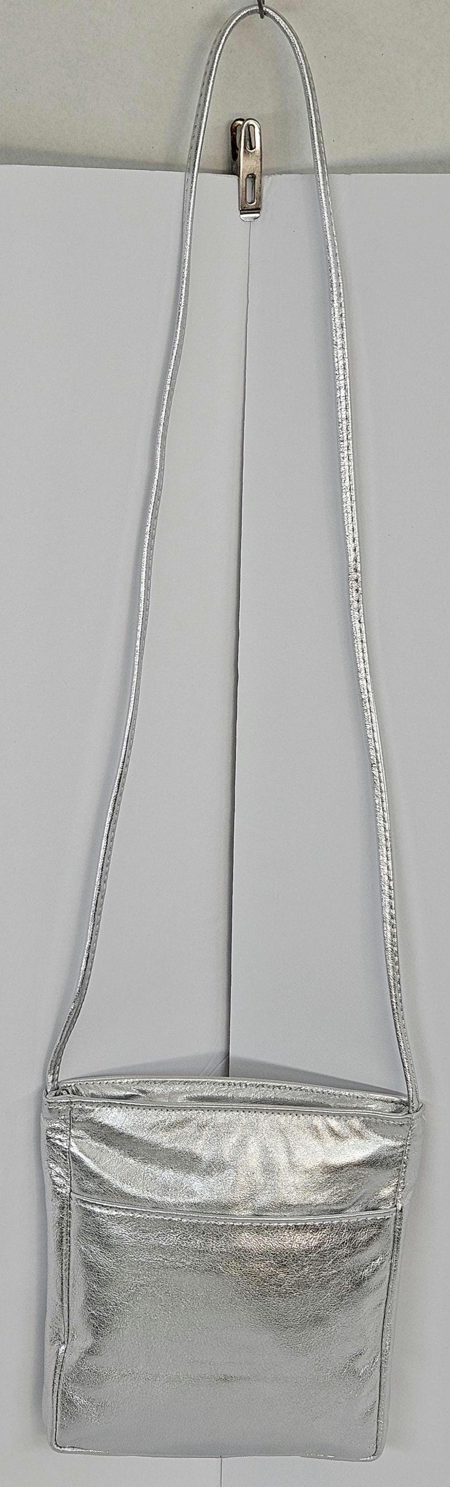 Shining Silver Luxury Genuine leather purse for Women,girls,and all. #304SS.Design for you.Made in USA.