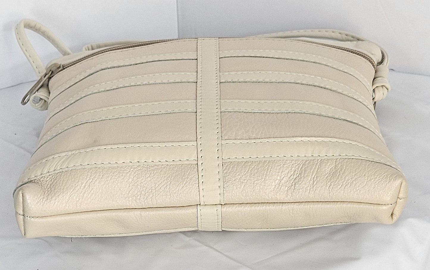 Bone and cream Luxury Genuine leather patchwork purse for Women,girls,and all. #305Bone-c-p.Design for you.Made in USA.