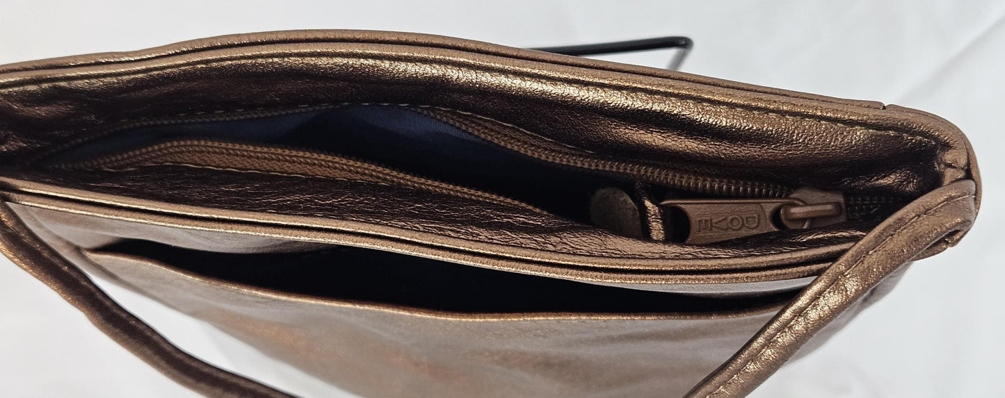Shining Bronze Luxury Genuine leather purse for Women,girls,and all. #304B.Design for you.Made in USA.