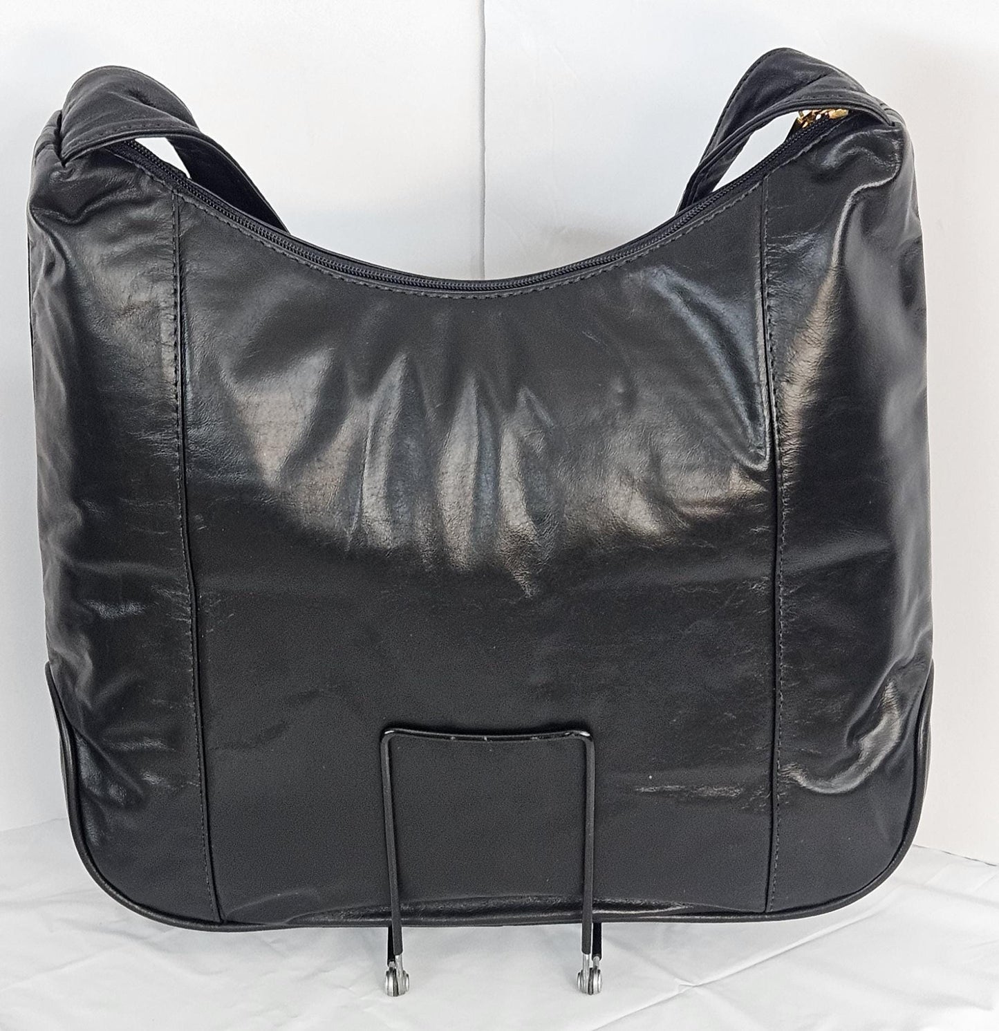 Black large Genuine Leather Handbag!Item Tr8007B Made in USA!