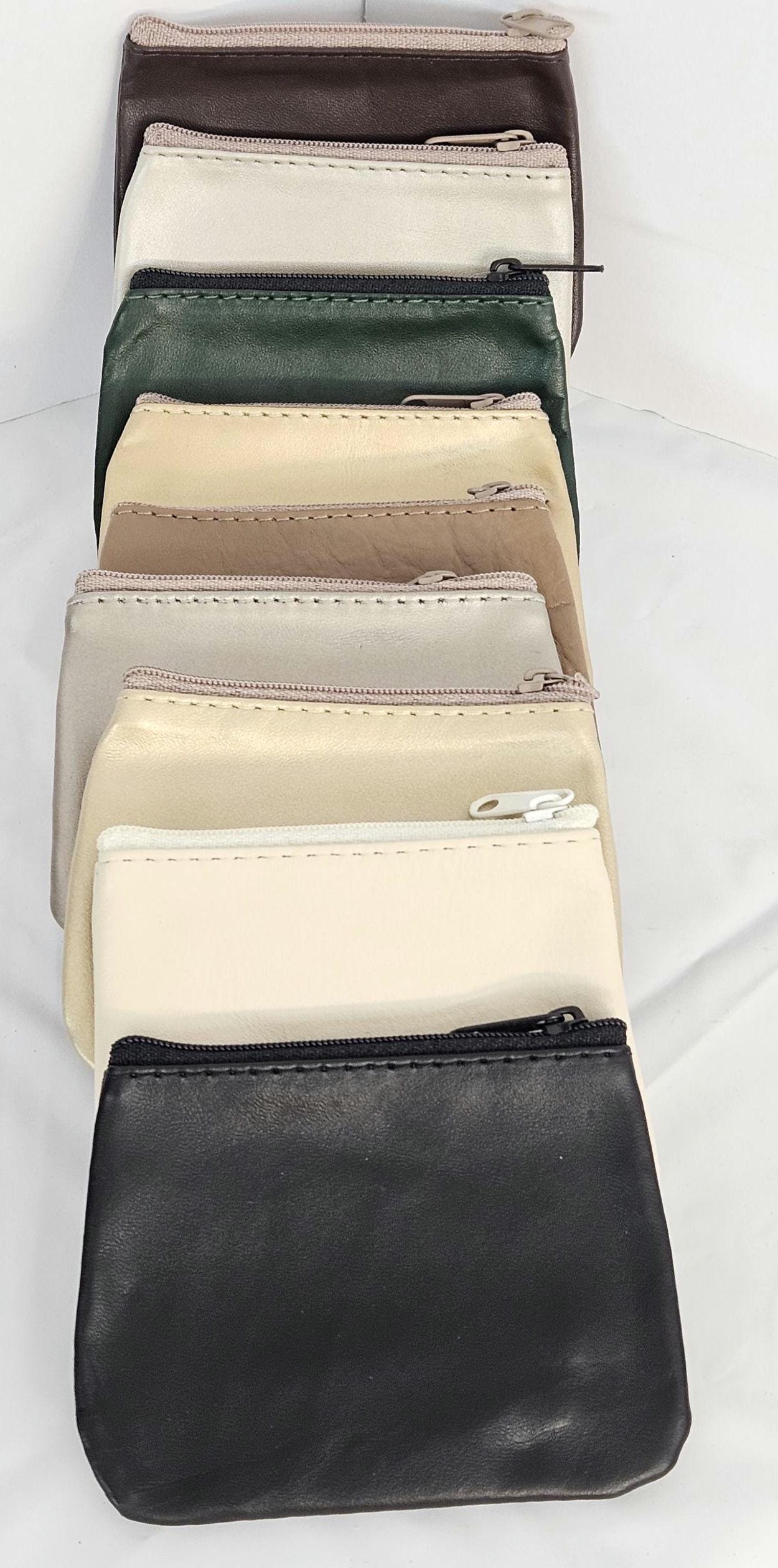 Leather Hand Made Assorted Colors Travel Coin Purses! TR001,Genuine Leather,Gift For All,Made In USA.