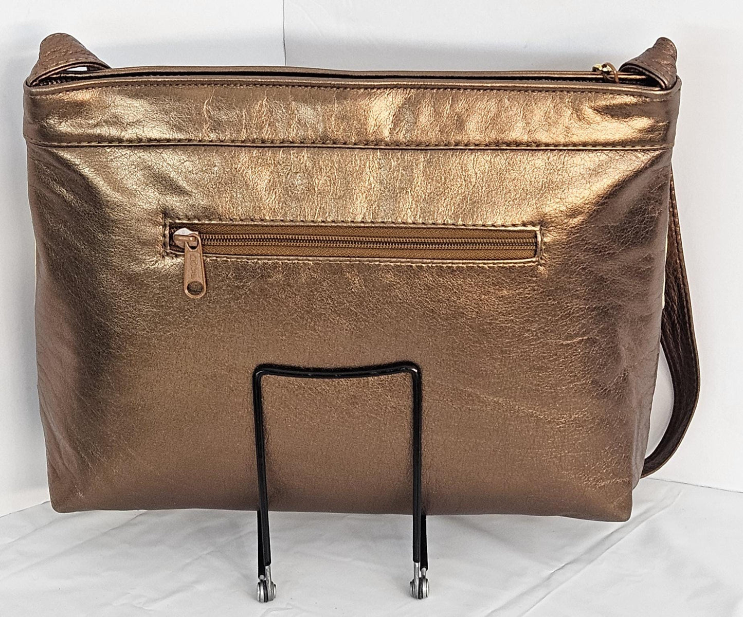Triton Shining Luxury Genuine Leather stich design Handbag! Universal Use Made in USA.Tr2024Tri-s.