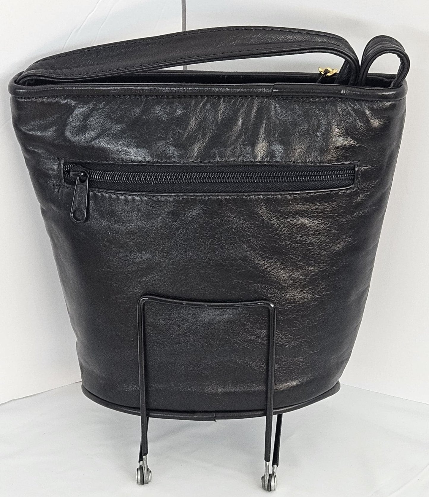 Teal and black print Genuine Leather Handbag.#TR2099TP,Design with (Gold matel coin nero claudius caesar avocer pm tr pimper) Universal Use
