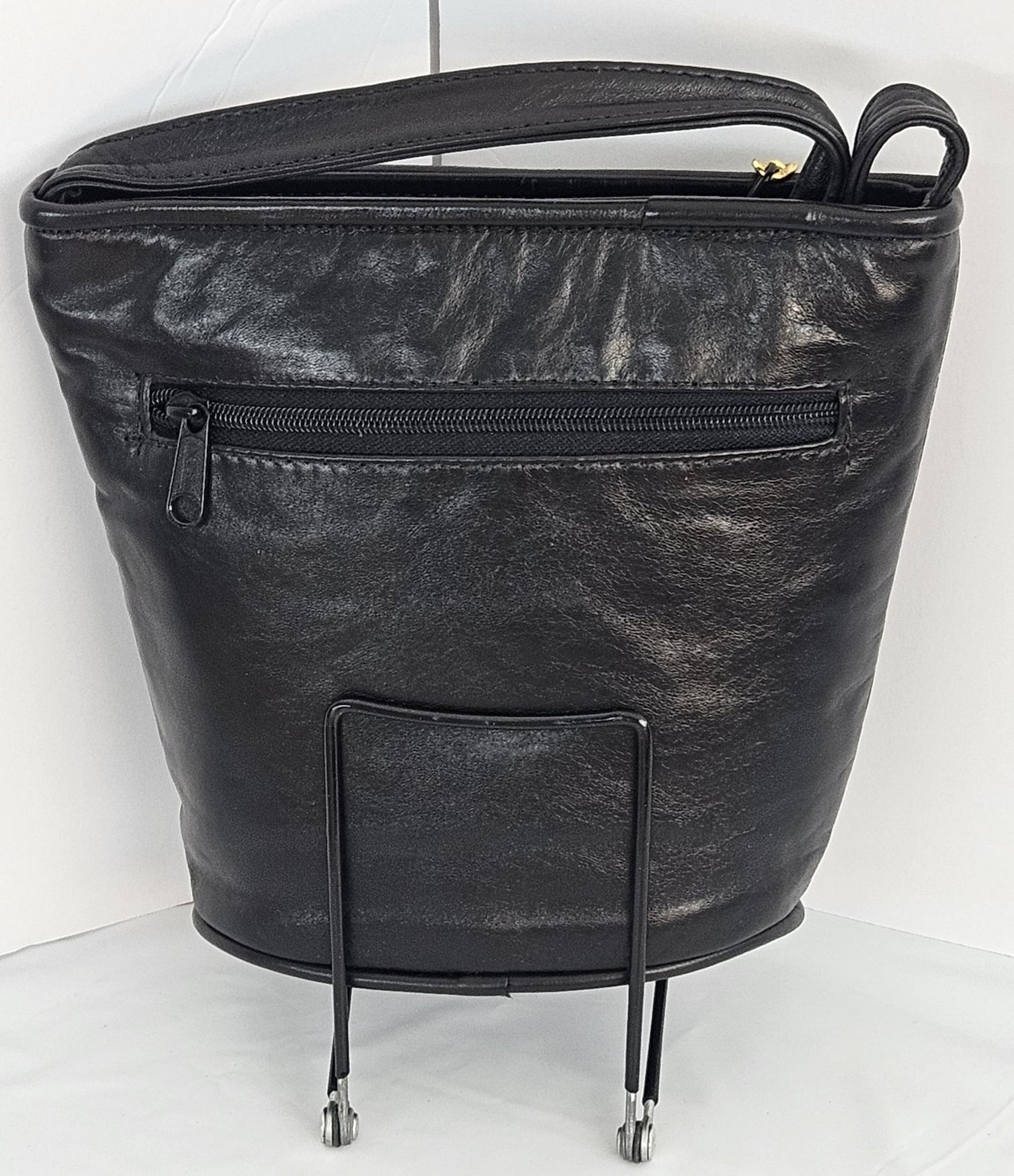 Teal and black print Genuine Leather Handbag.#TR2099BTP,Design with (Gold matel coin nero claudius caesar avocer pm tr pimper) Universal Use