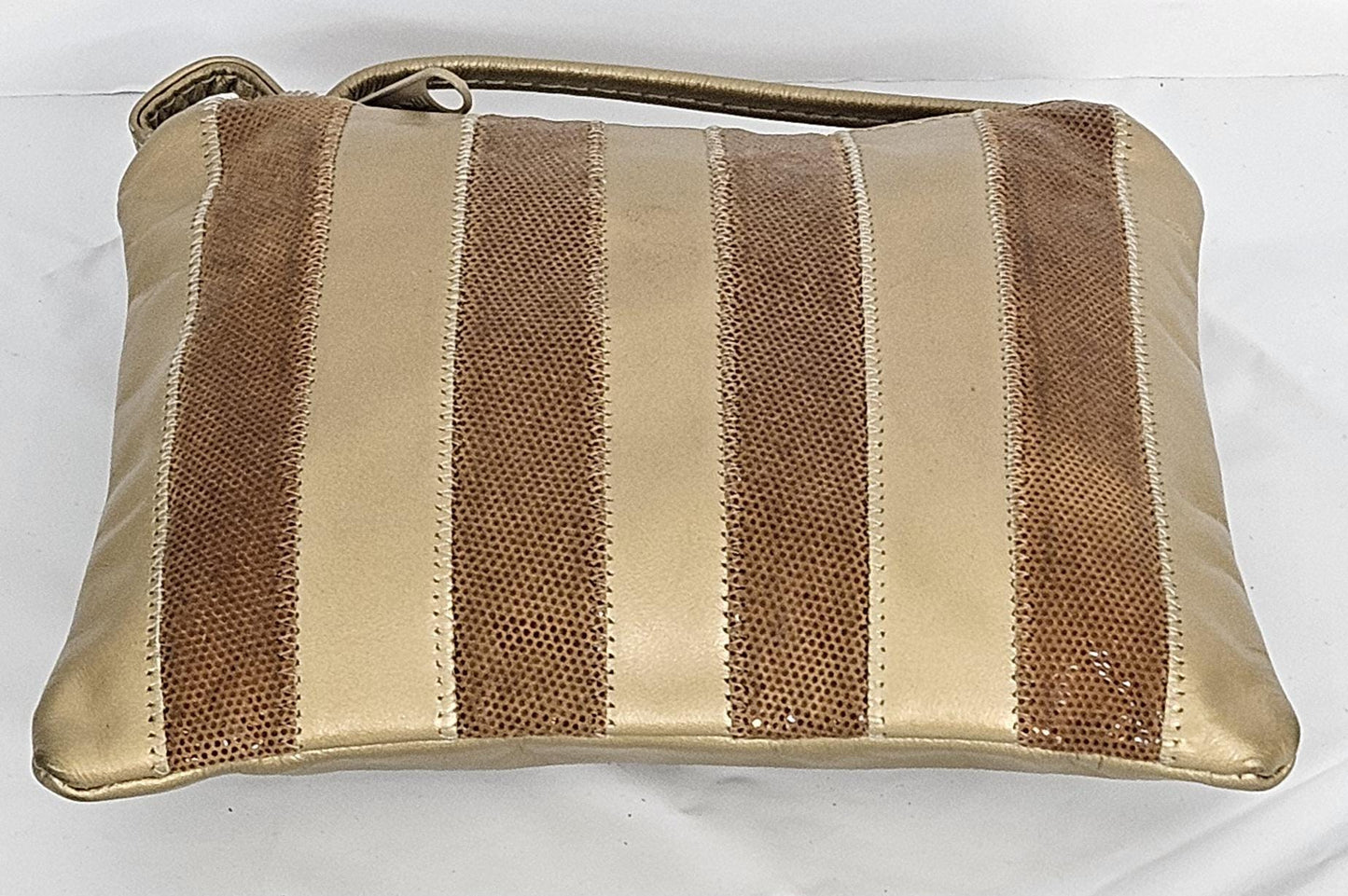 Gold mate with gold mate print Zigzag stich Crossbody Handbag #TR3302gmgmp-Z, Purses,Genuine Leather.Made in USA.