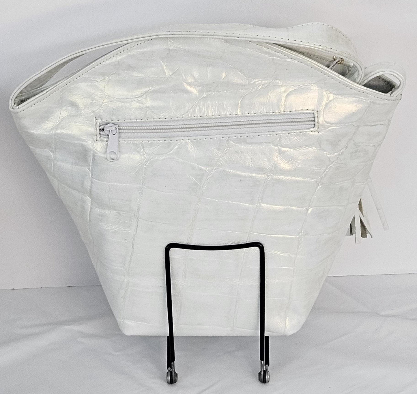Pearl print Genuine Leather Handbag for women Universal Use.#TR9047-pp. Made in USA!