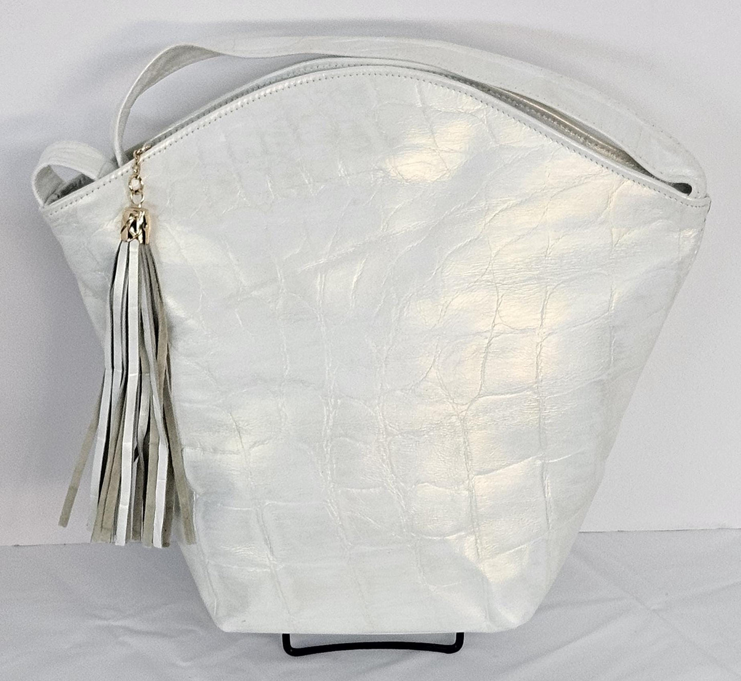 Pearl print Genuine Leather Handbag for women Universal Use.#TR9047-pp. Made in USA!
