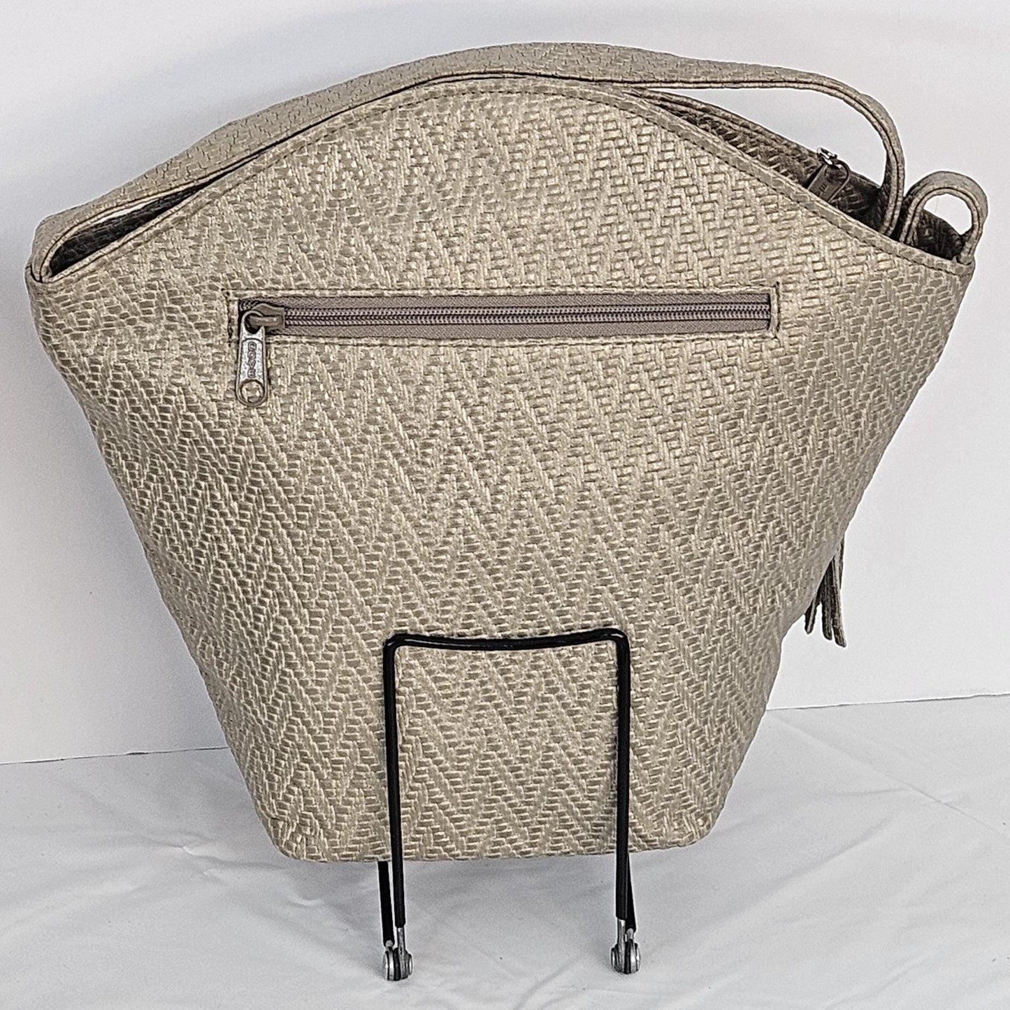 Light Taupe print Genuine Leather Handbag for women Universal Use.#TR9047LTP.Made in USA!