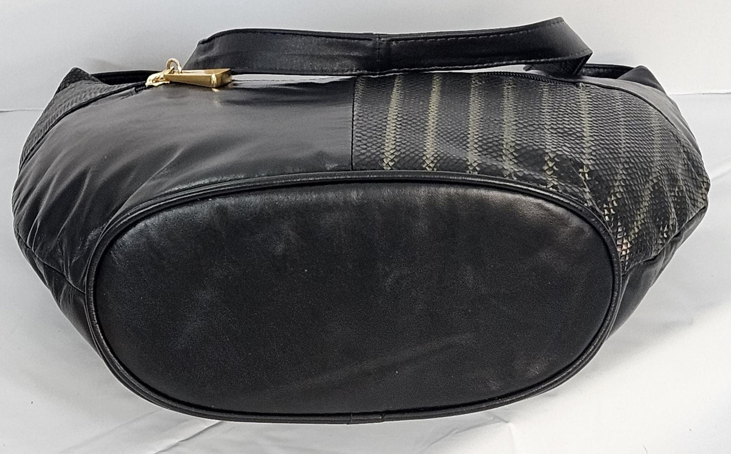 Black with Two-Tone print Leather handbag#Tr8004bk/Tt/p for women!Made In USA!