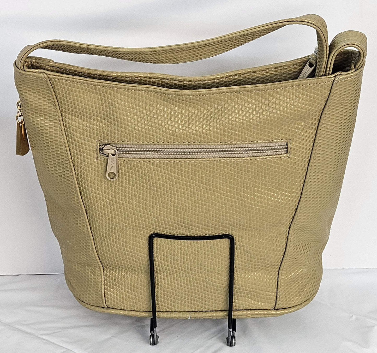 Gold mate print Genuine Leather Hand Made Handbag!Made in USA!TR8006Gm-p