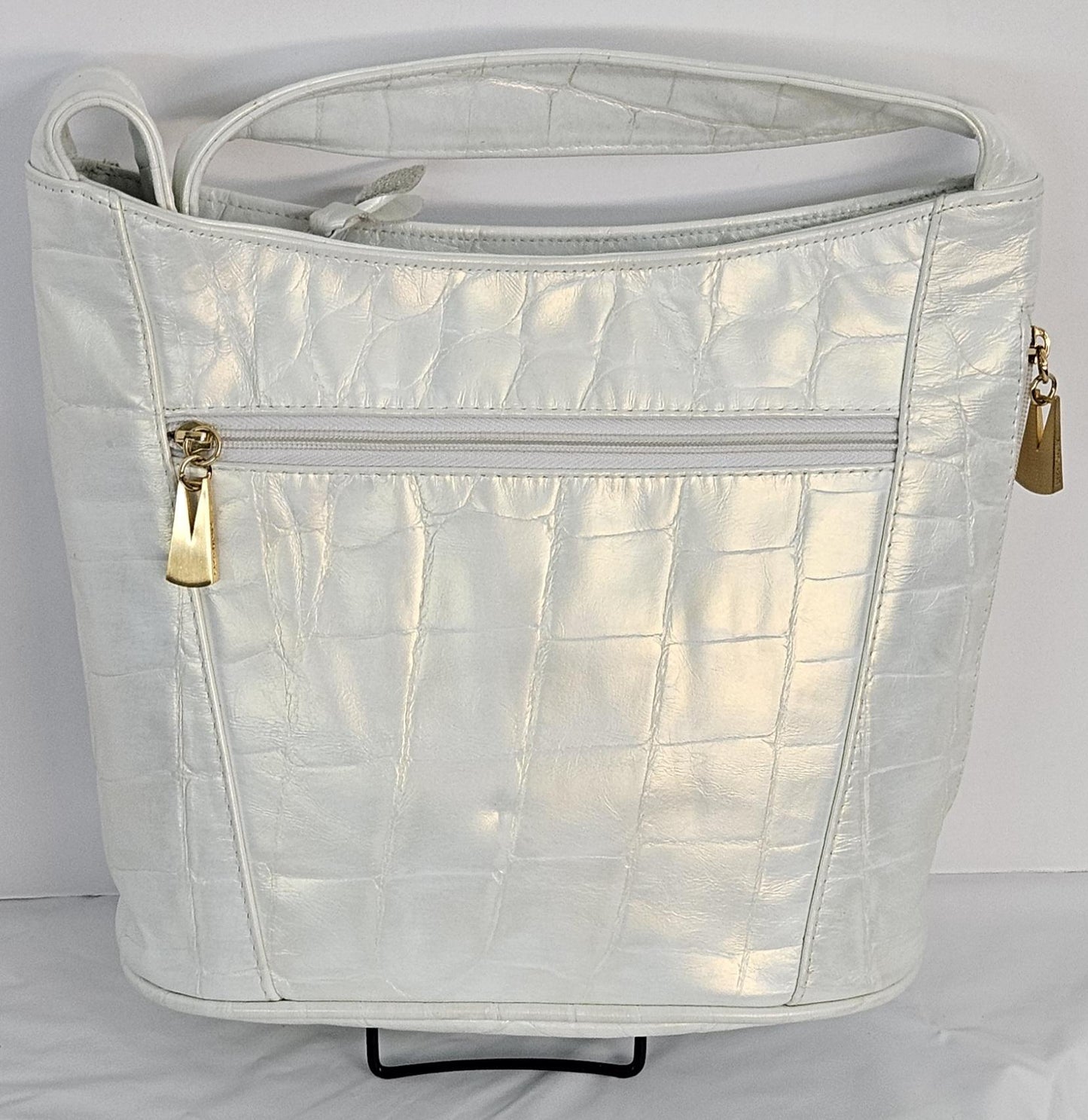 Pearl Print Genuine Leather Hand Made Handbag!Made in USA!TR8006P-P