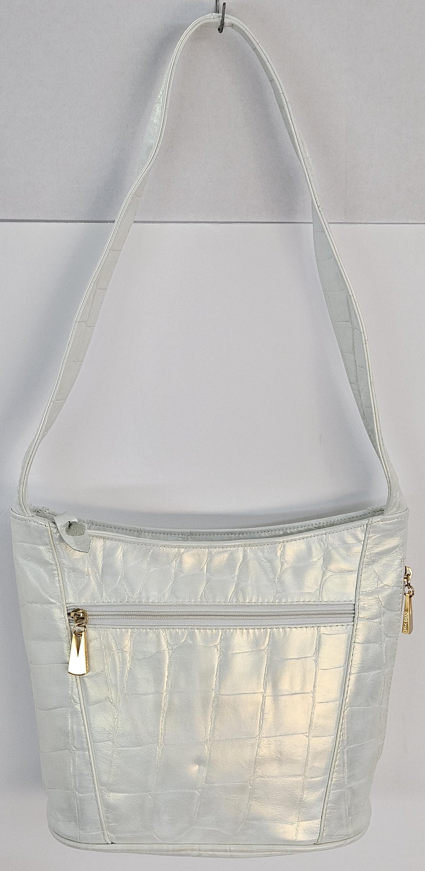Pearl Print Genuine Leather Hand Made Handbag!Made in USA!TR8006P-P