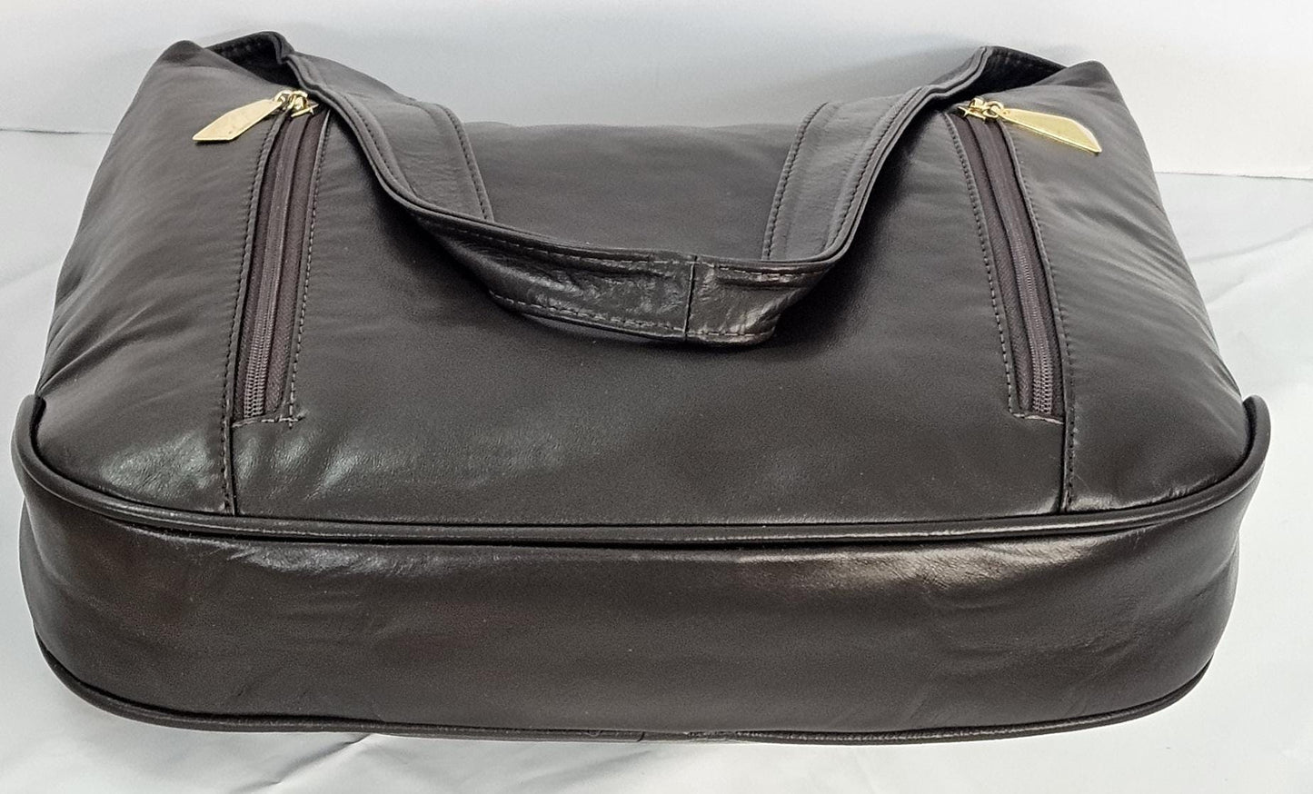 Brown Genuine Leather Handbag! ItemTr8007Brown. Made in USA!