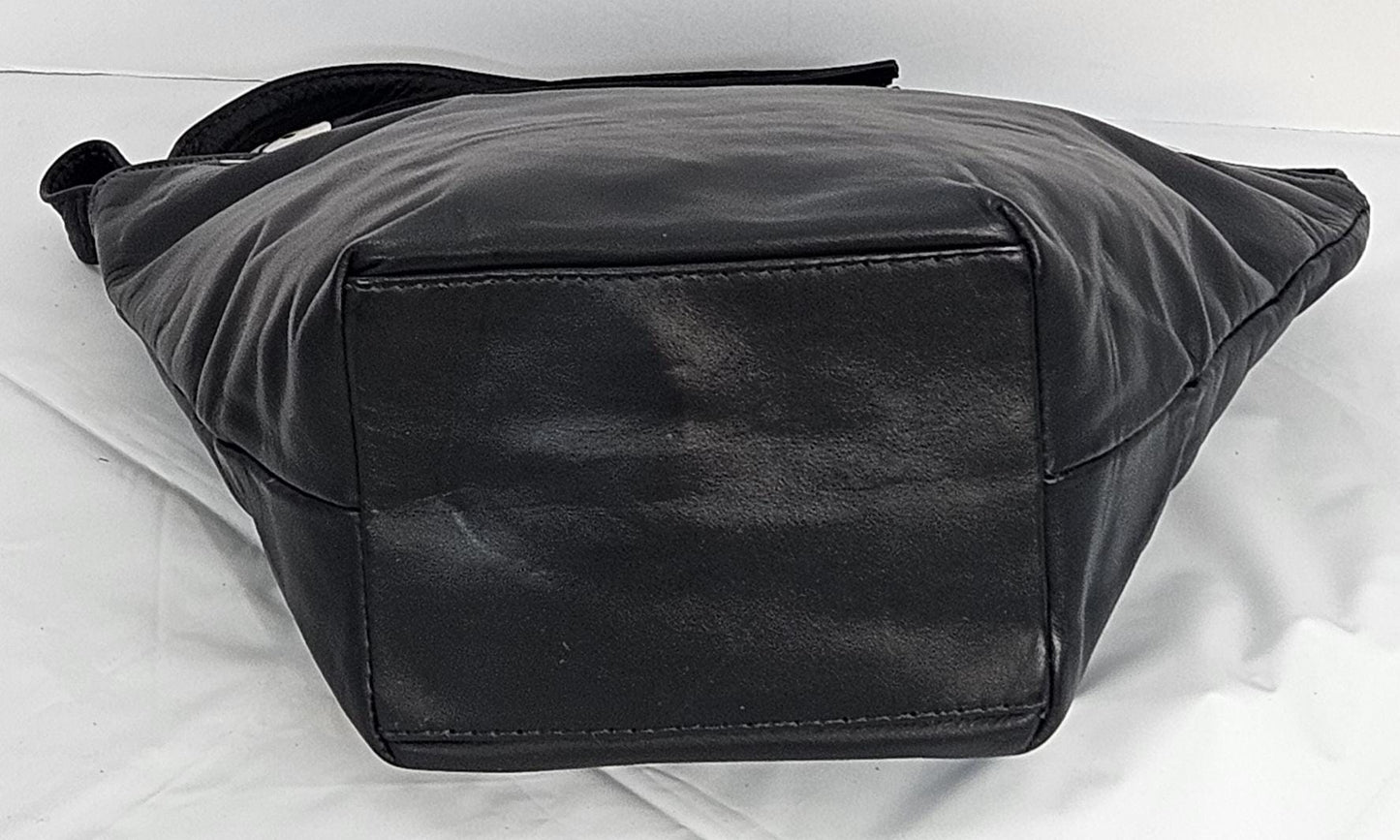 Black Genuine Leather with Silver Z and Butten metal design on Hand Made Handbag!#TR9047-Black-smzb Made in USA
