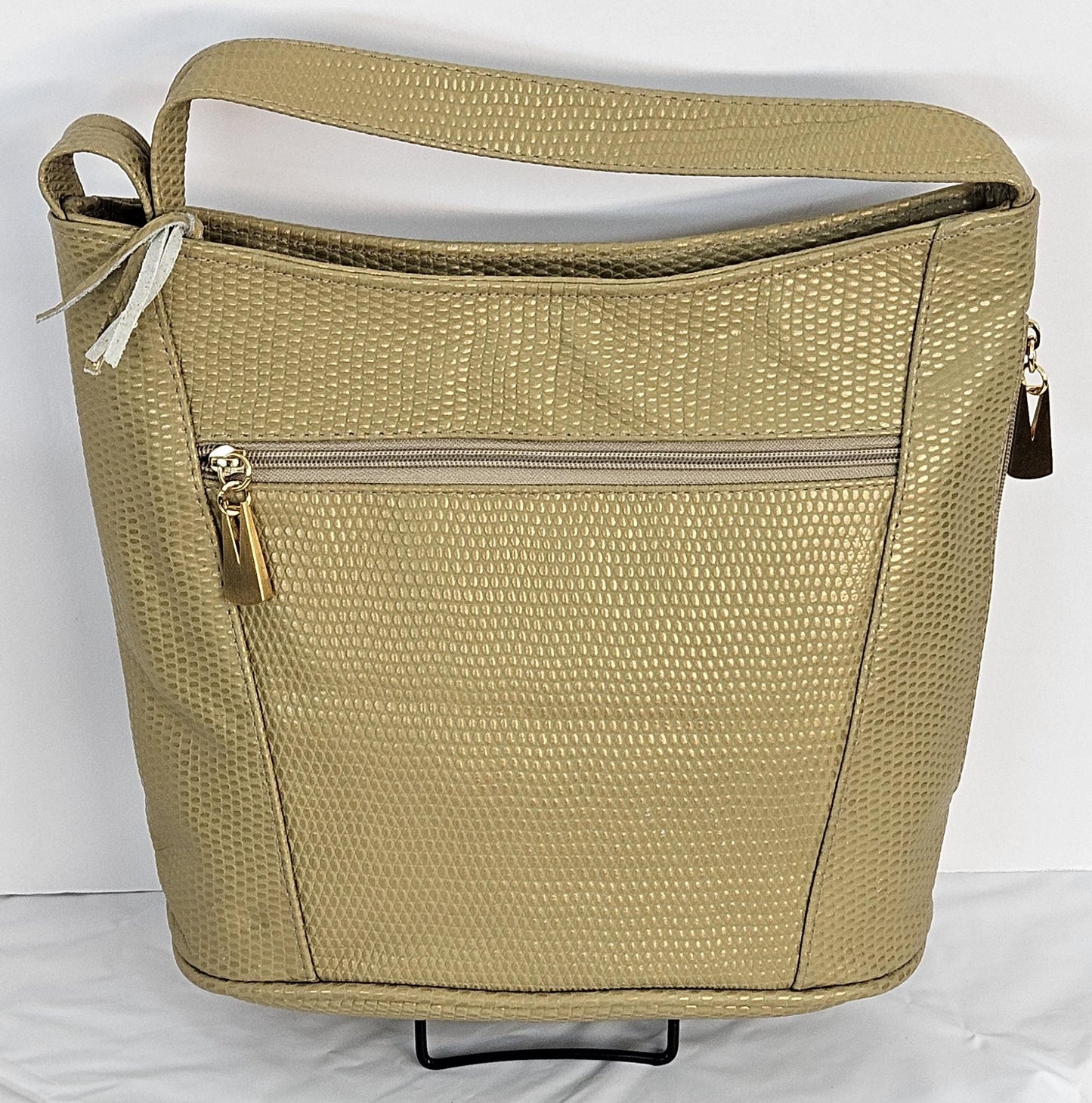 Gold mate print Genuine Leather Hand Made Handbag!Made in USA!TR8006Gm-p