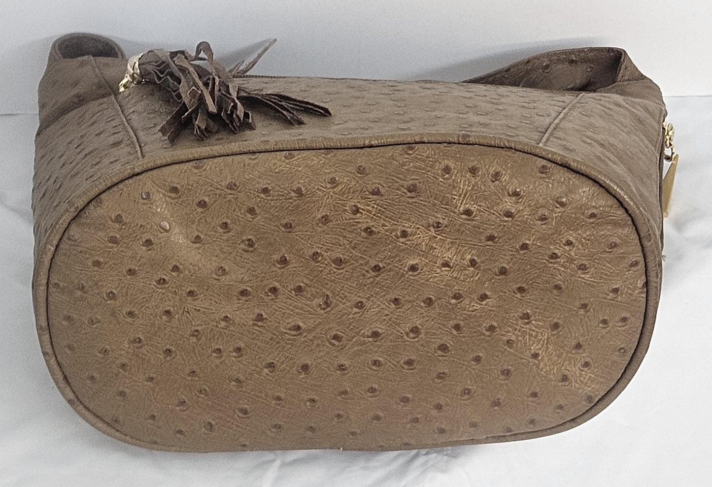 Topaz Ostrich Print Leather Hand Made Handbag!Made in USA!TR8006Top-O