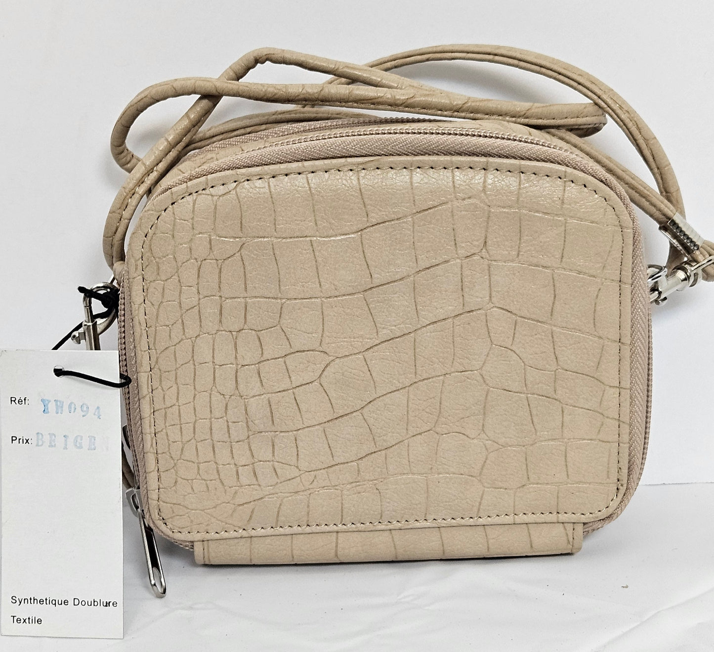 Beige crossbody travel bag #YW094