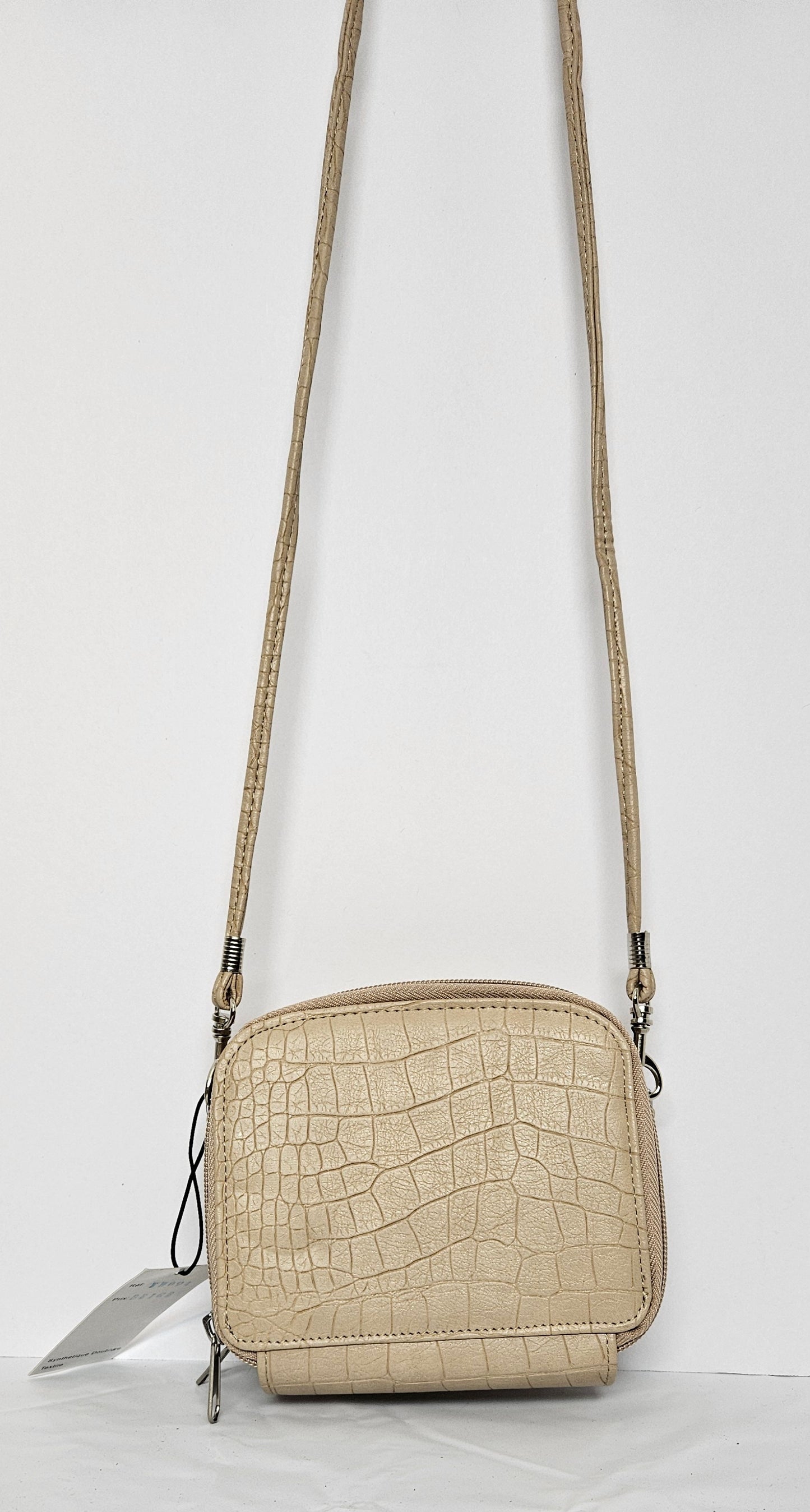 Beige crossbody travel bag #YW094