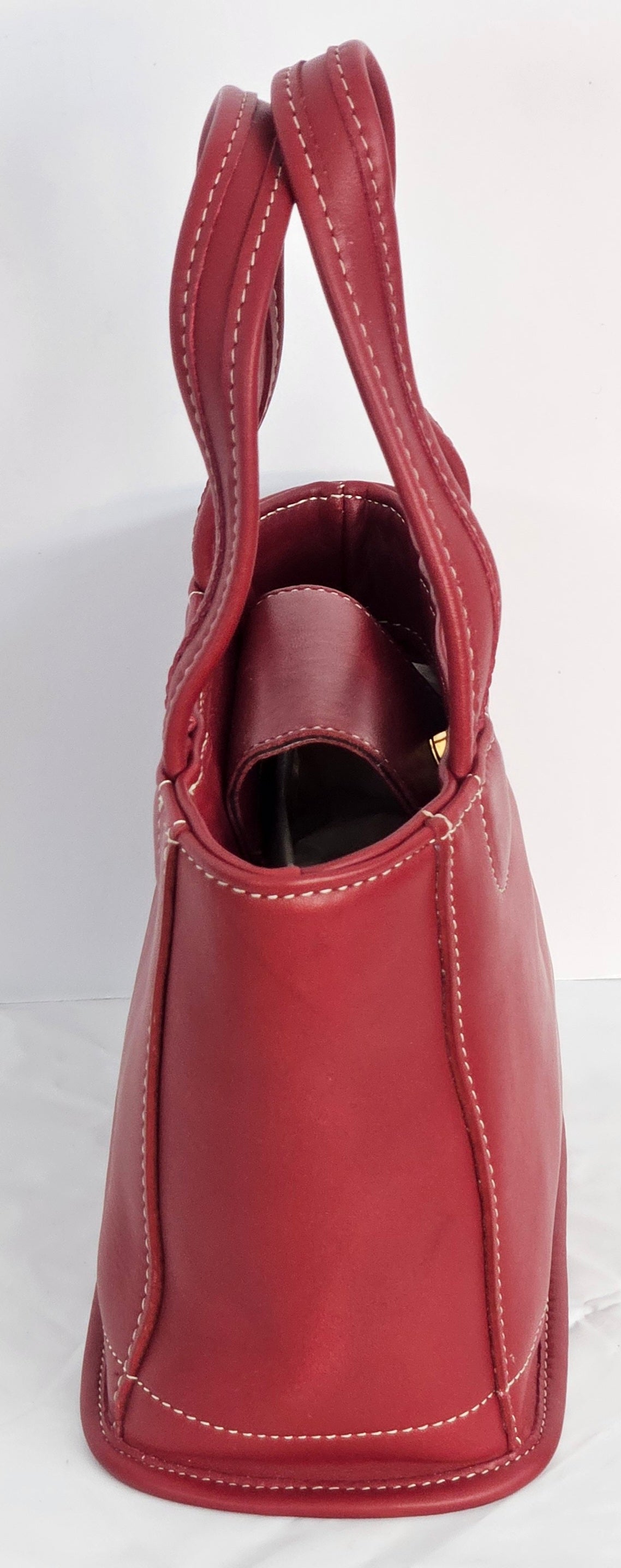 Red Cowhide Genuine Leather small bag #TRH6red
