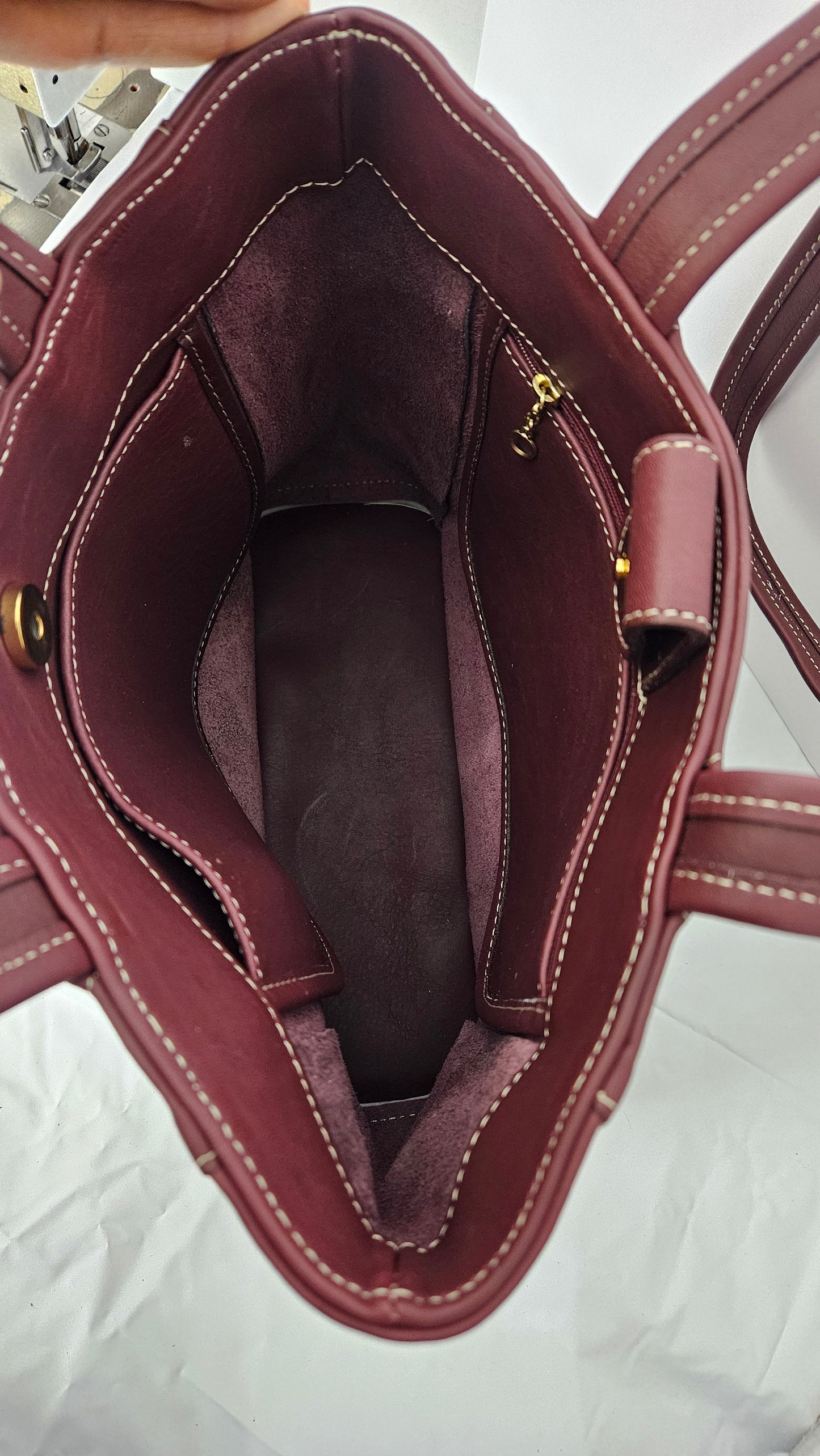 Cherry Cowhide Genuine Leather bag TRH3