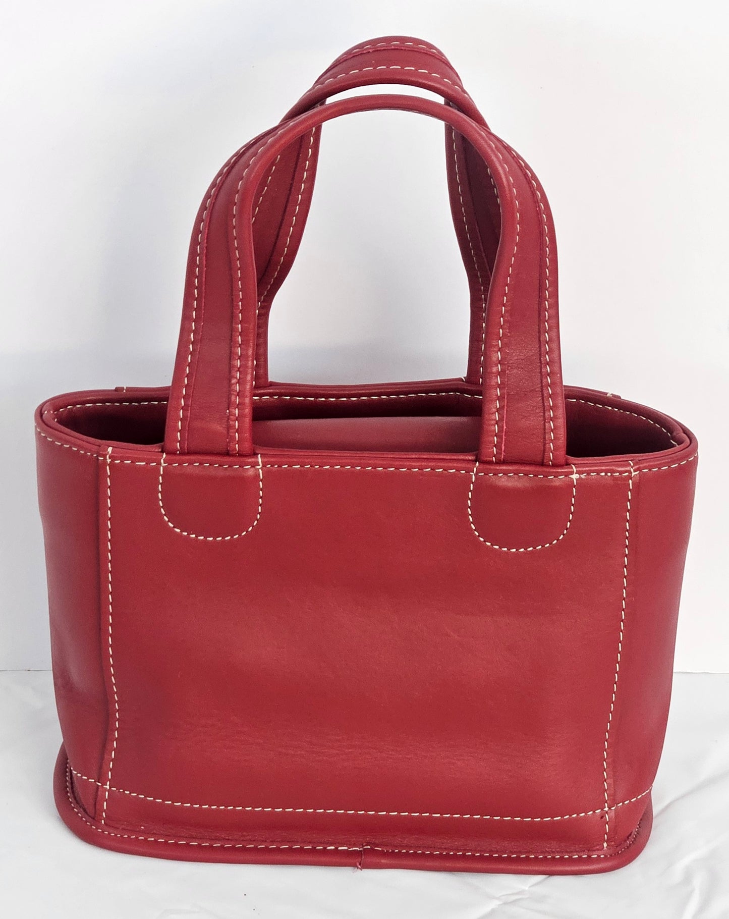 Red Cowhide Genuine Leather small bag #TRH6red
