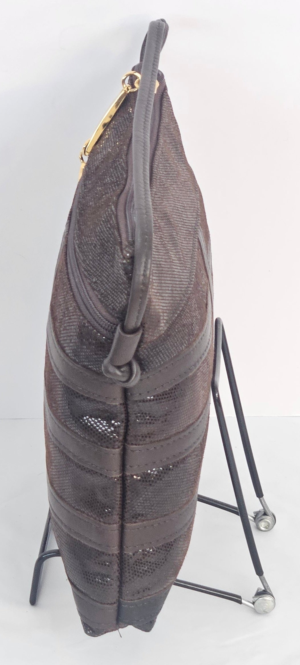 Brown Luxury print Genuine Leather Handbag.Tr#p155blp.(101724)