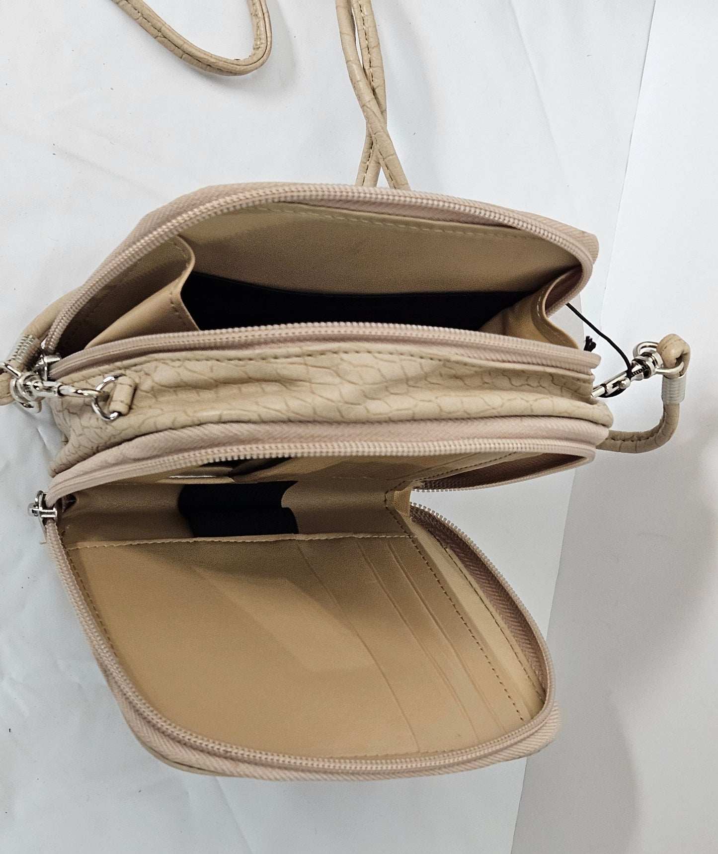 Beige crossbody travel bag #YW094