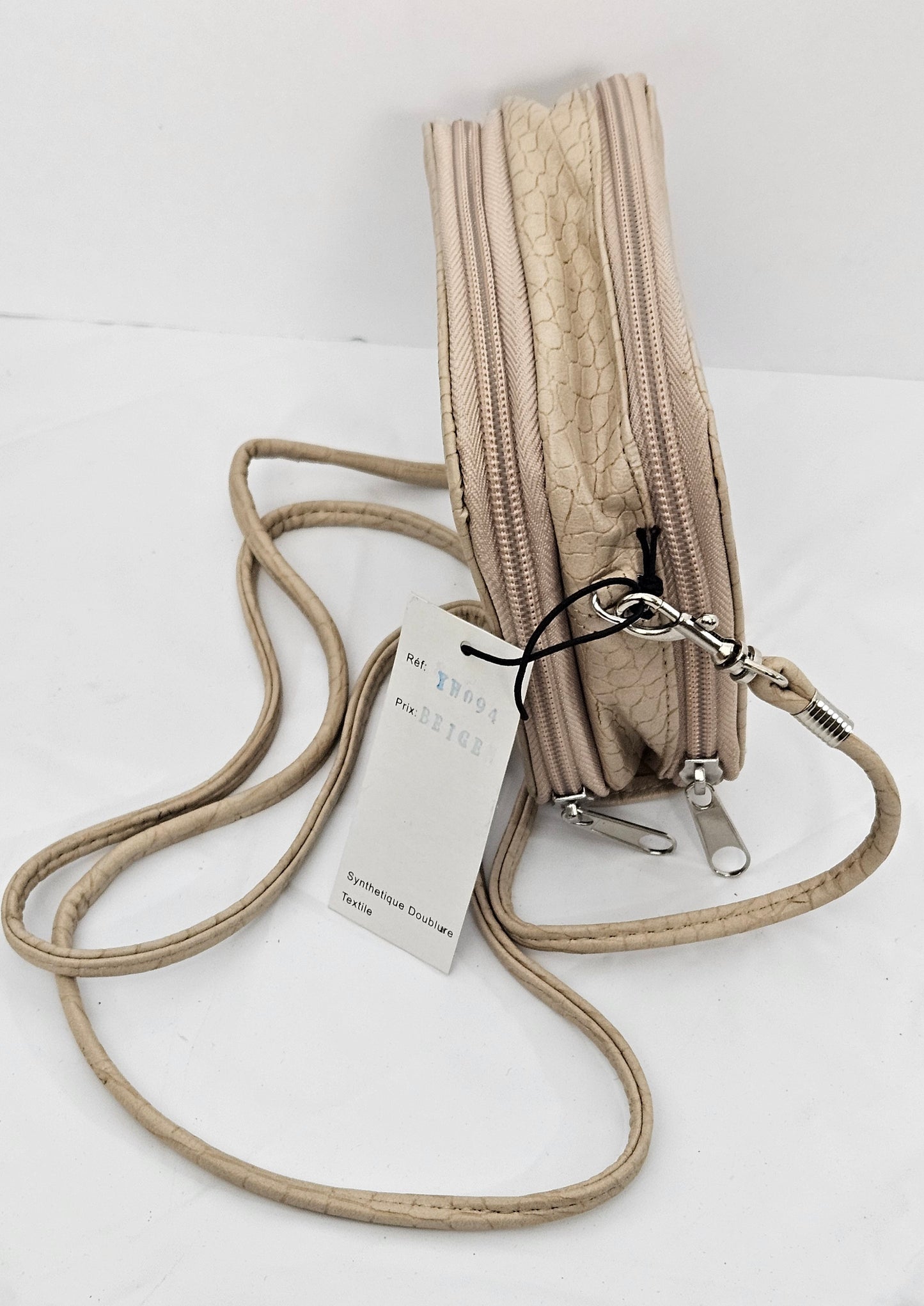 Beige crossbody travel bag #YW094