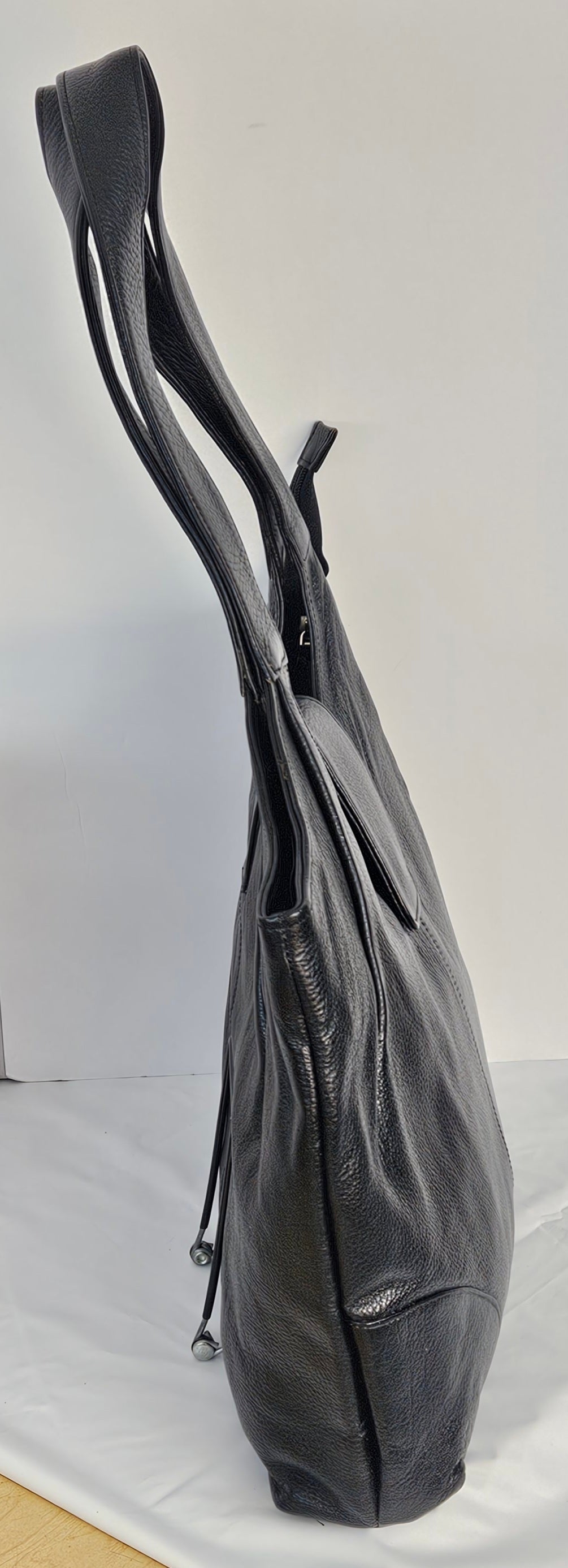 Black Genuine Leather Handbag #TRA3Bk-weng