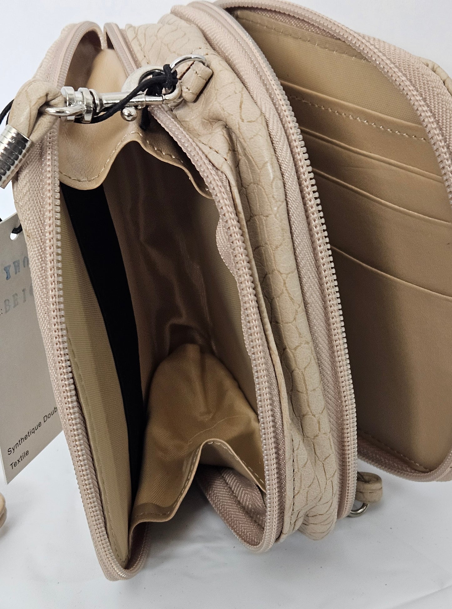 Beige crossbody travel bag #YW094