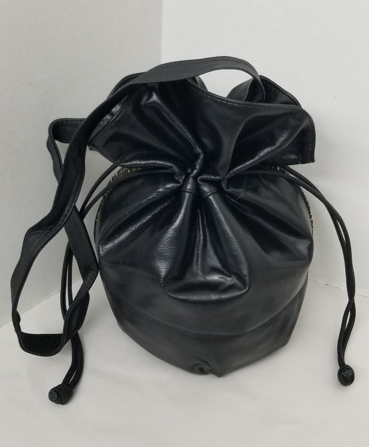 Drowsting black with pewter fabrics zigzag works Basket,Handbag for MoM,Spacial design,Light weight bag,Purse for her,Made in USA,