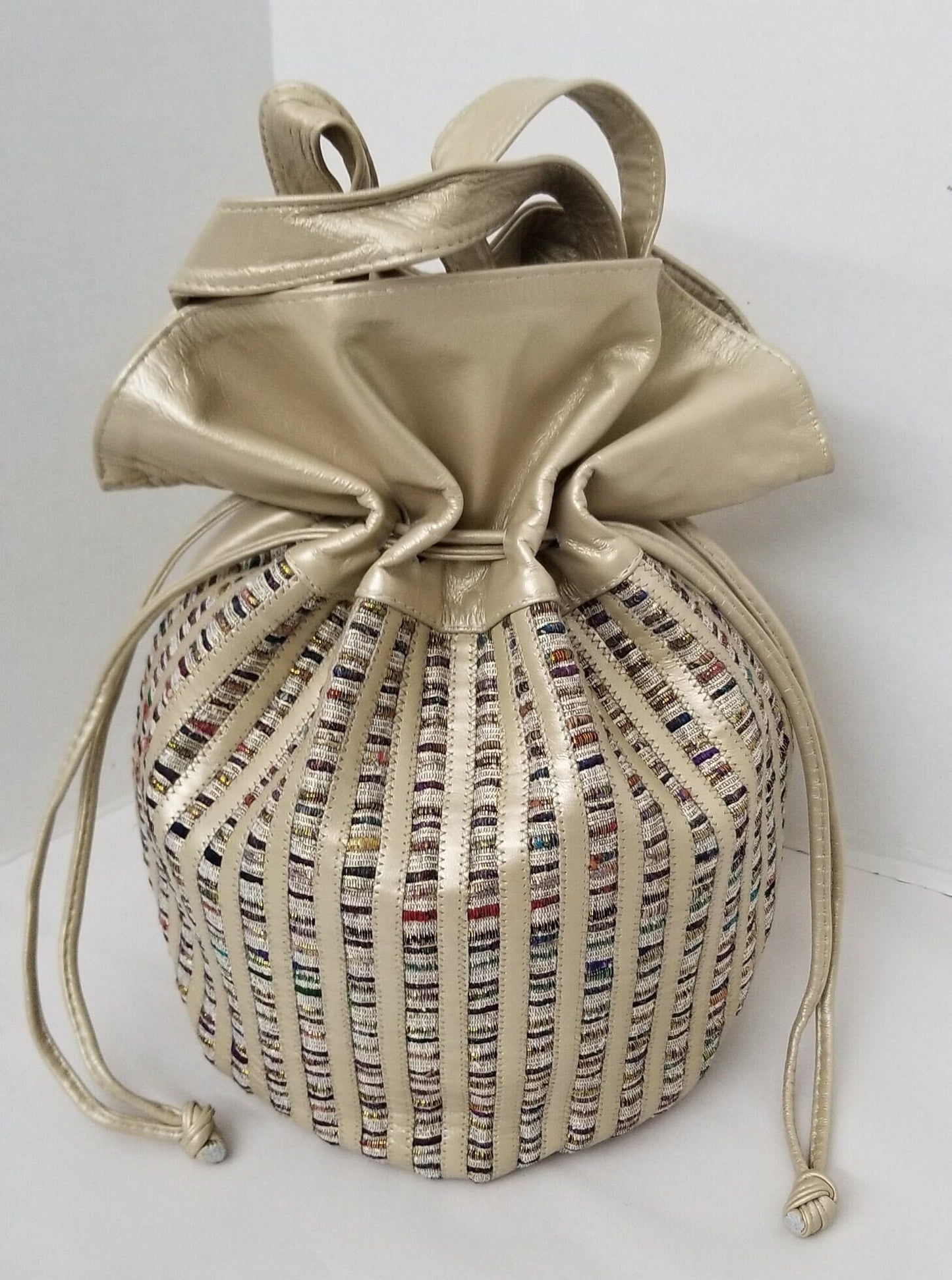 Drowsting Basket bag! zigzags works,Spacial design,unique,Light weight,Ladies Purse,Genuine Leather,Made in USA.