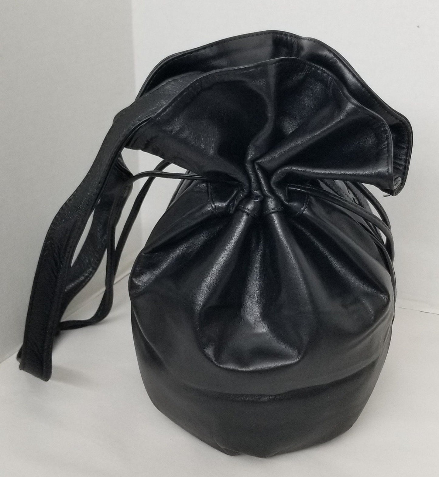 Drowsting Black with Patton Leather,Basket bag,zigzags works,Spacial design,unique,Ladies Purse,Genuine Leather,Made in USA,Shoulder bag,for