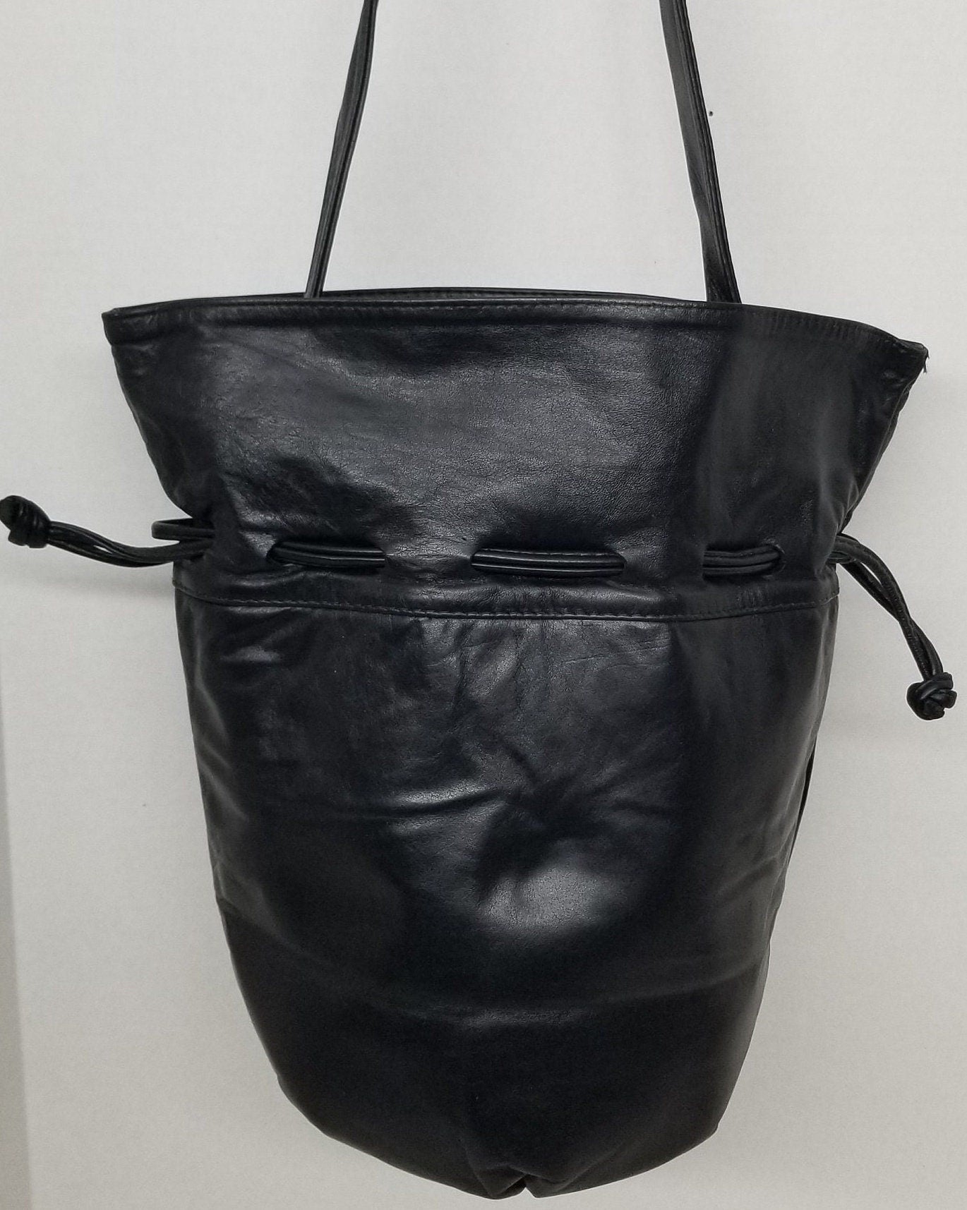 Drowsting Black with Patton Leather,Basket bag,zigzags works,Spacial design,unique,Ladies Purse,Genuine Leather,Made in USA,Shoulder bag,for