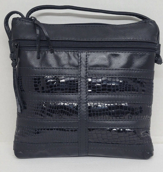 Black with bk print Purse Style#305bk. Made in USA.