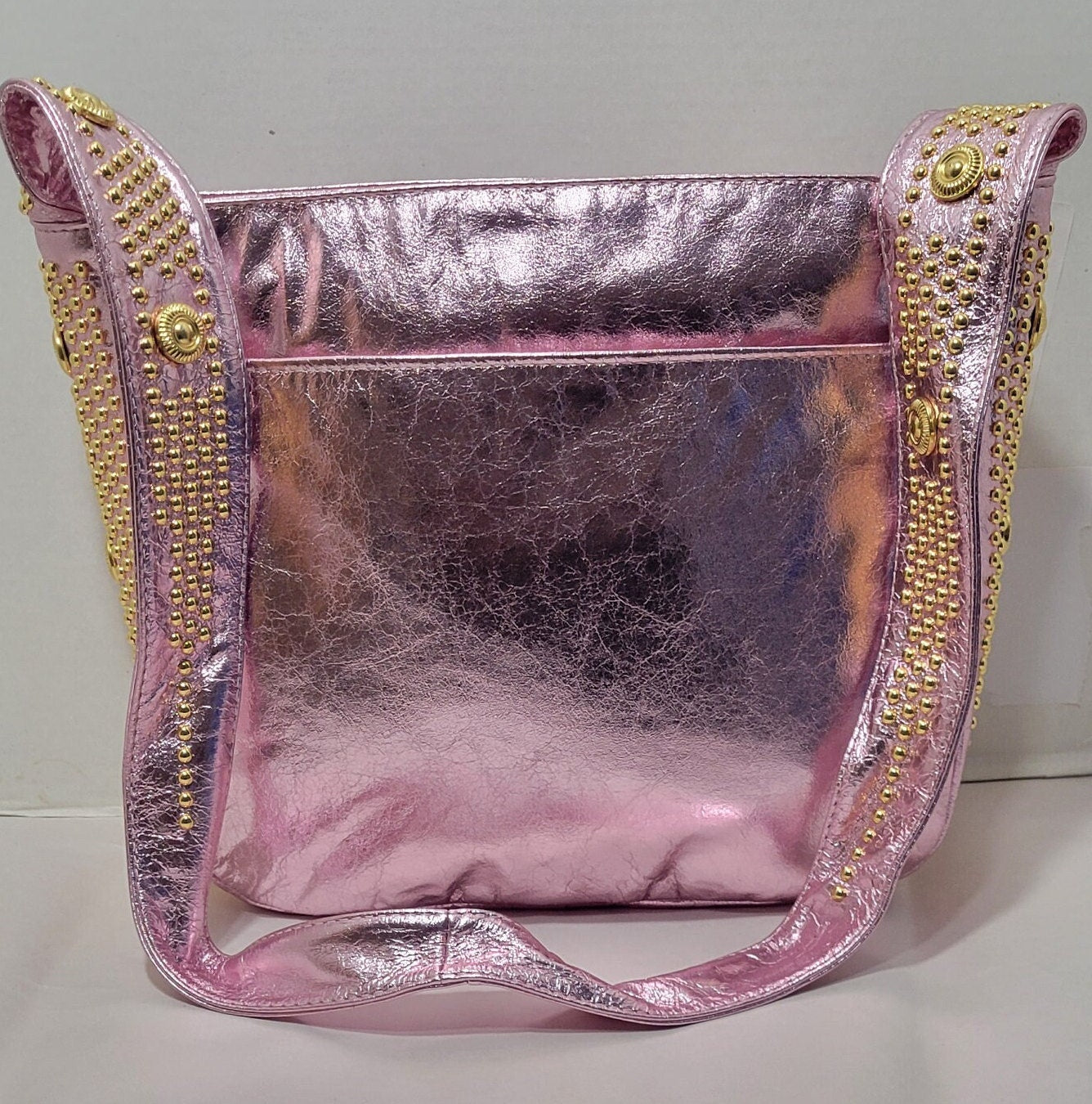 Tejrasila-Beautiful Pink Soft leather handbag! Made in USA