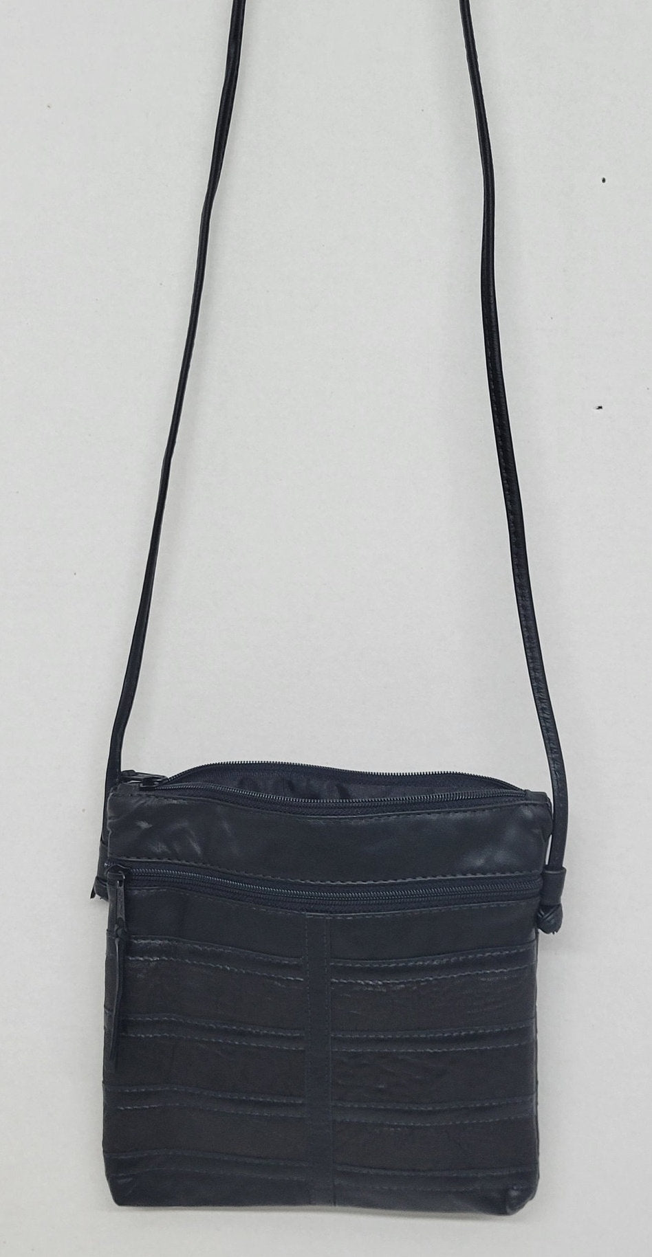 Leather Black&black pach work purse for all.   Tejrasila Style#305bk Made in USA. Design for you.