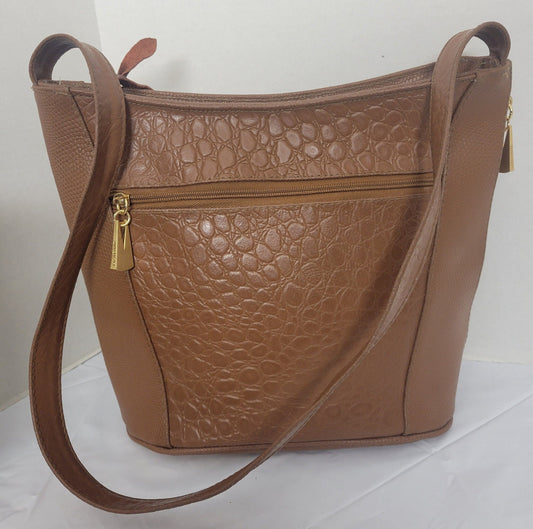 Tejrasila-Beautiful Camel print leather handbag!Good to carry everyday. 3 outside pockets.Made in USA!TR8006camel-p2