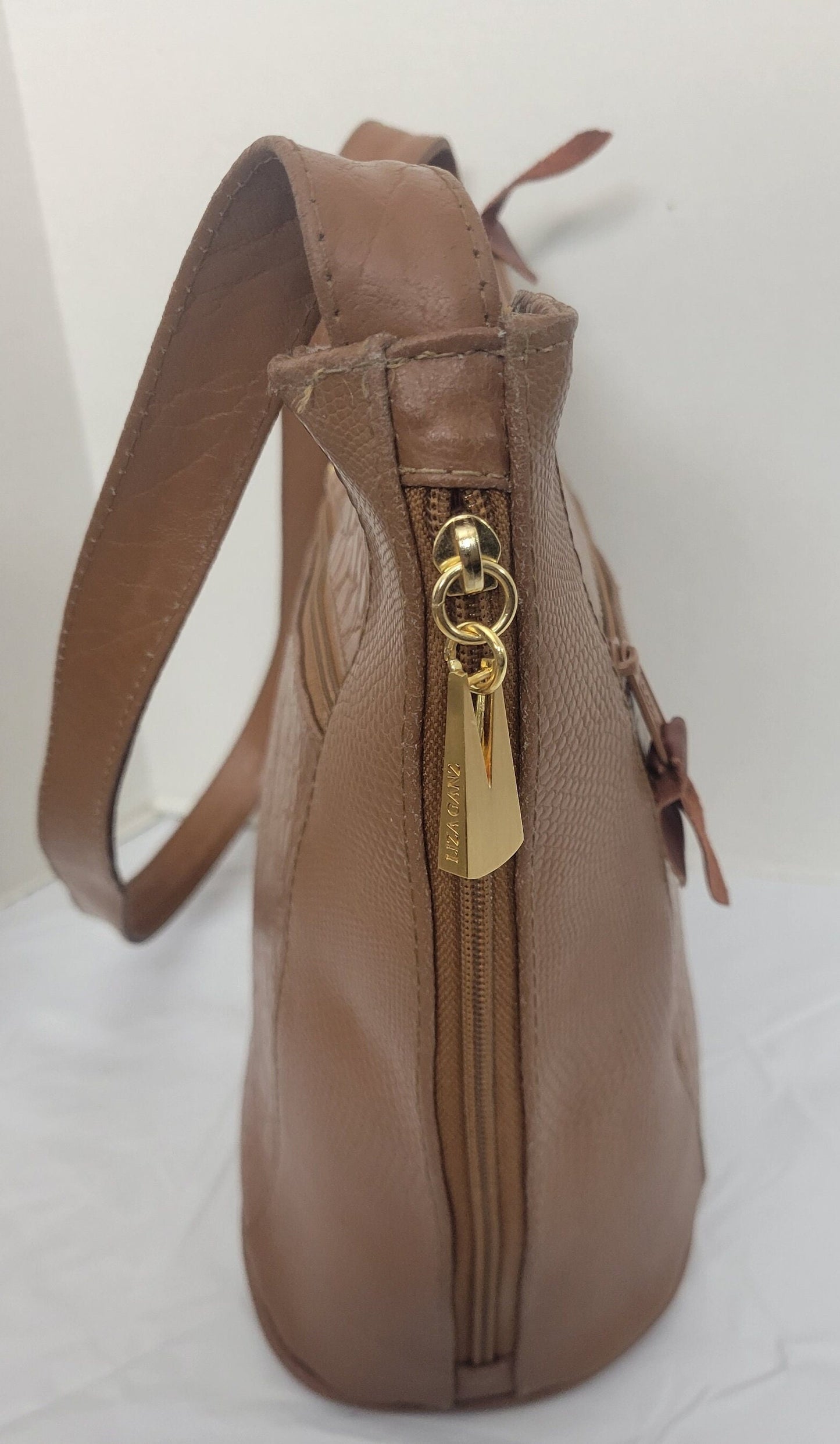 Tejrasila-Beautiful Camel print leather handbag!Good to carry everyday. 3 outside pockets.Made in USA!TR8006camel-p2