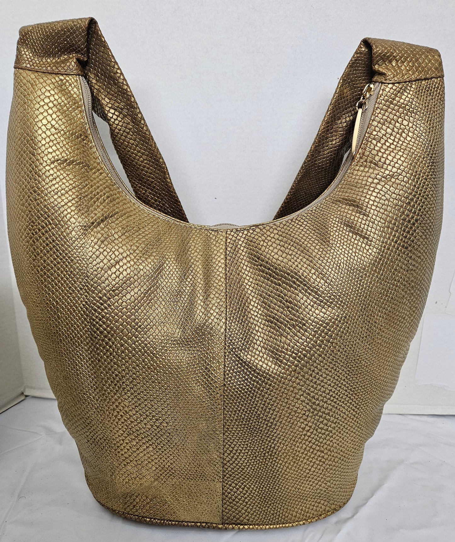 Gold mate print large Hobo Handbag! Made in USA!