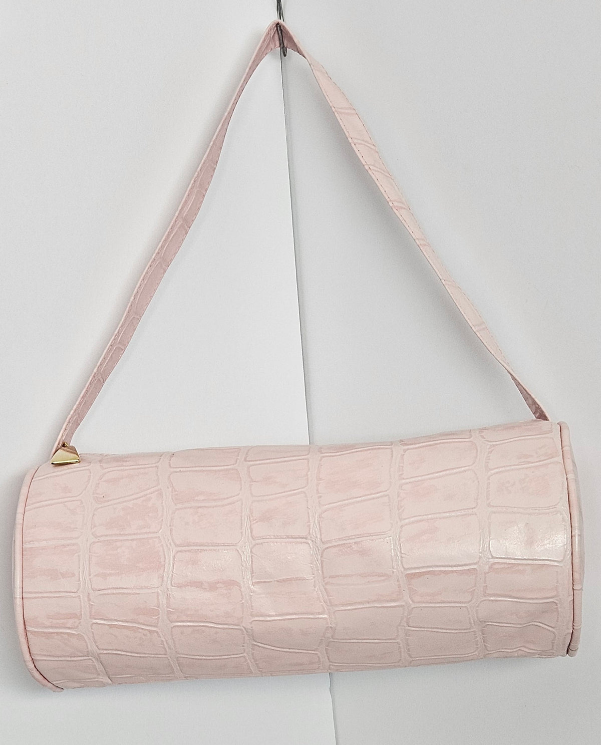 Handmade Pink Italian Leather Duffle Bag, USA Made
